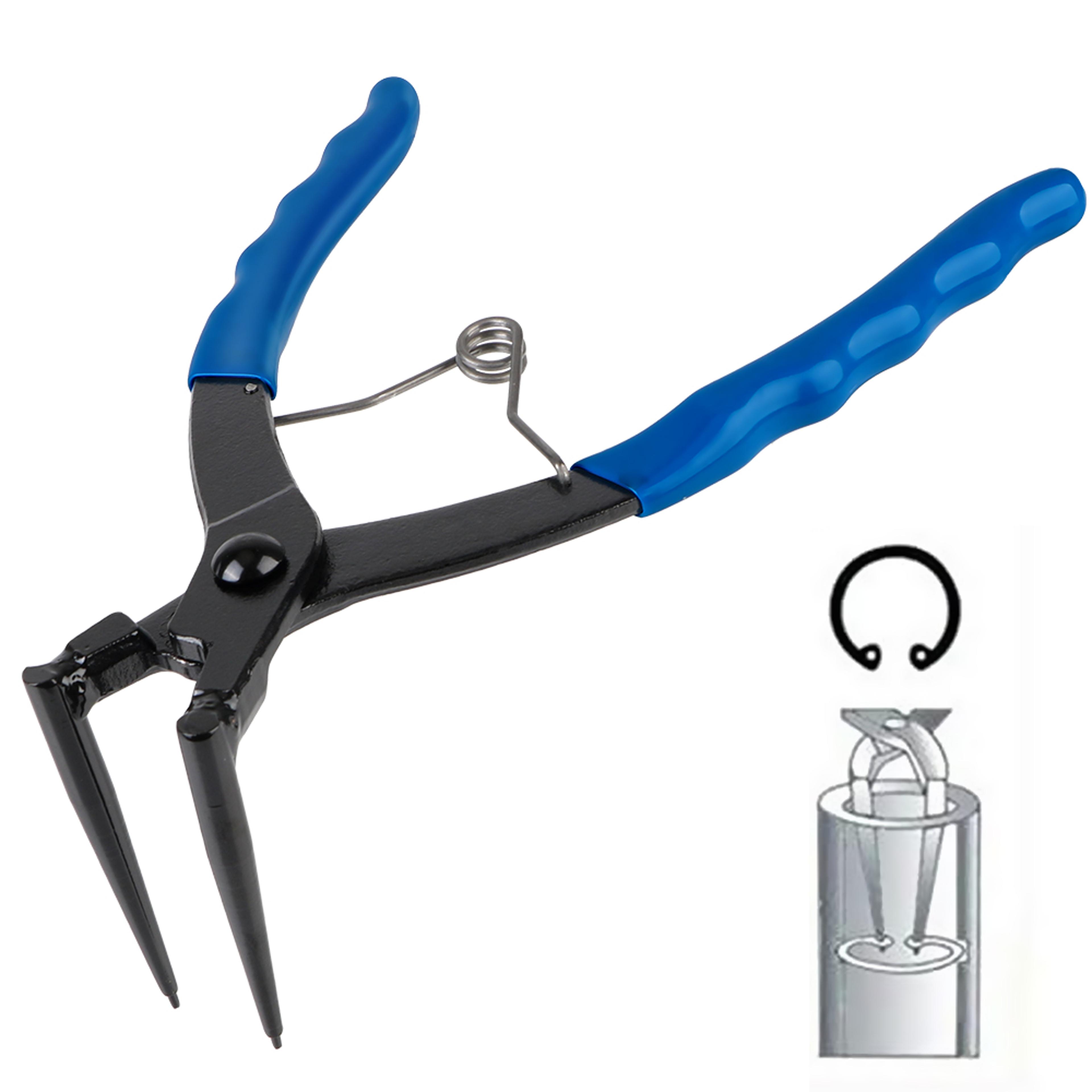bent long nose internal snap ring pliers precision garage & automotive tool
