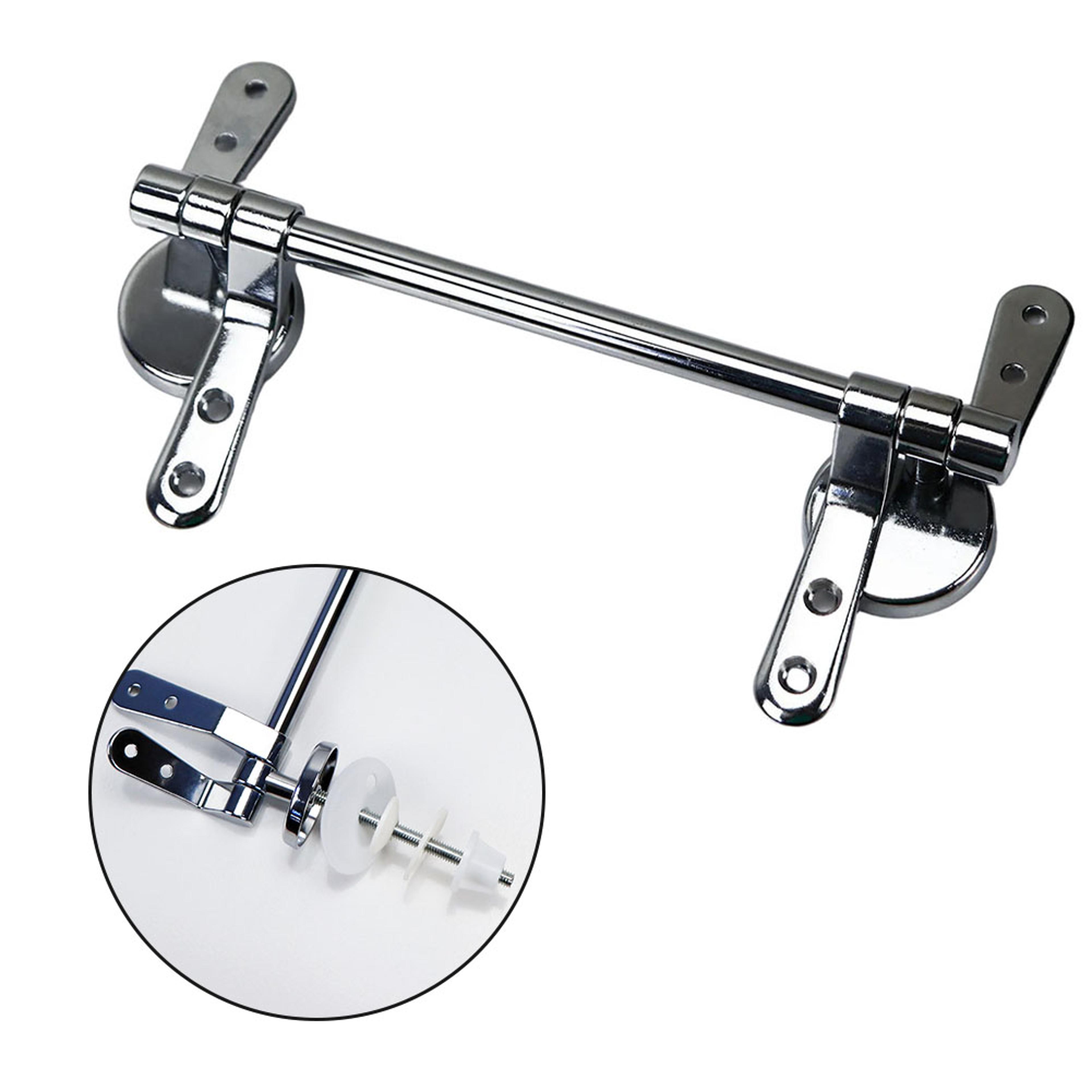 universal zinc alloy toilet seat hinge repair kit for secure, wobble free toilet seat replacement