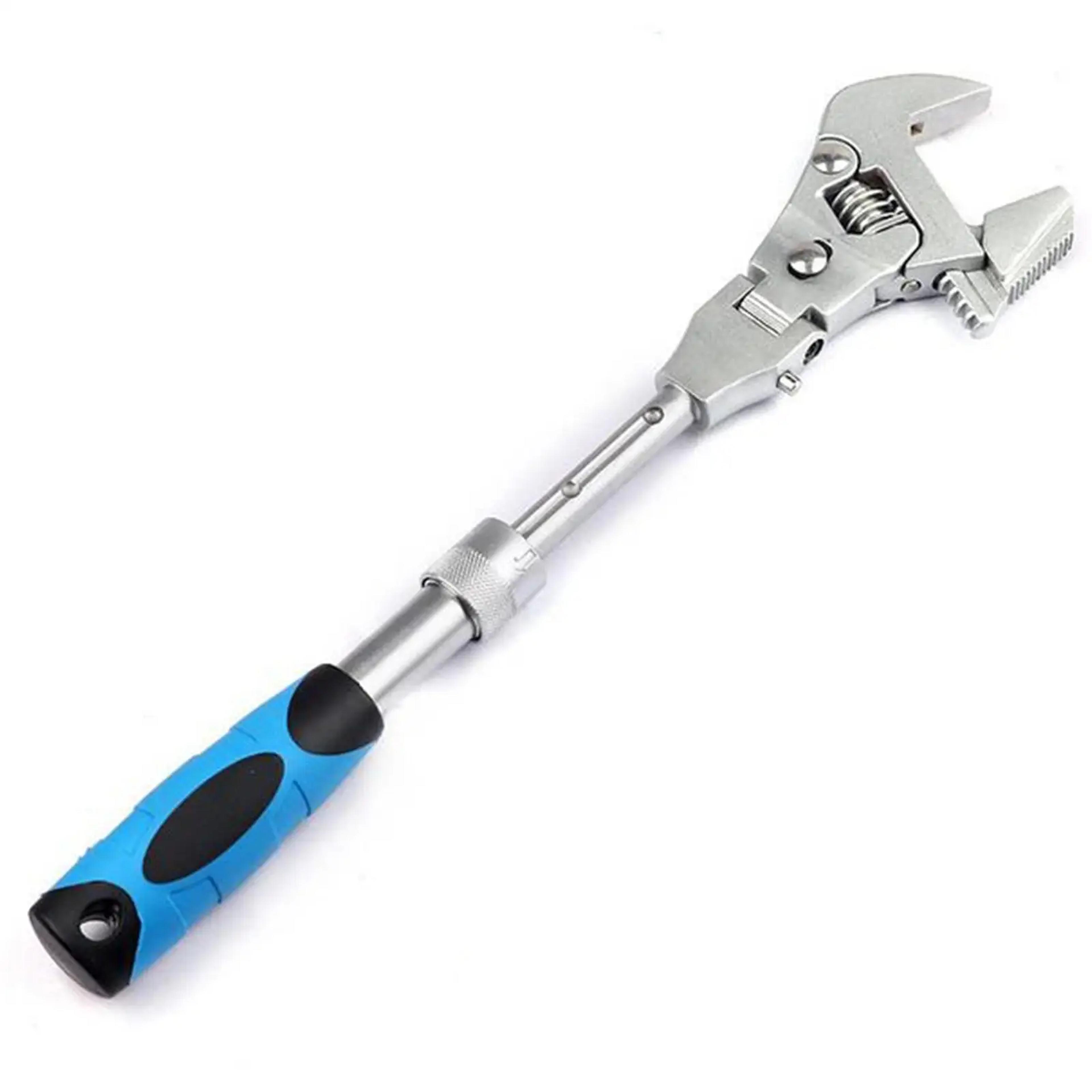 adjustable ratchet wrench with telescopic handle & folding head