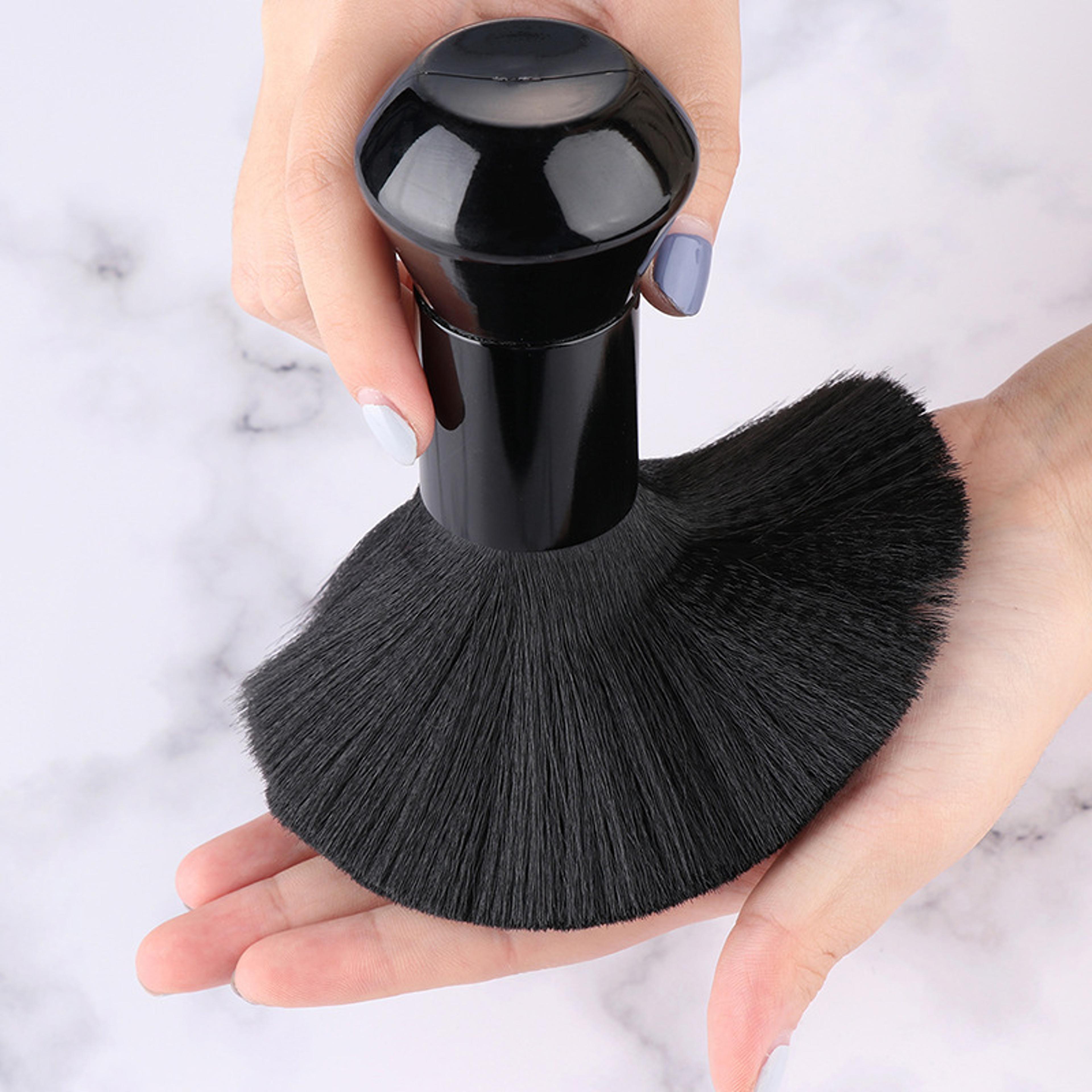 barber neck duster brush for haircuts, styling & makeup cleanup