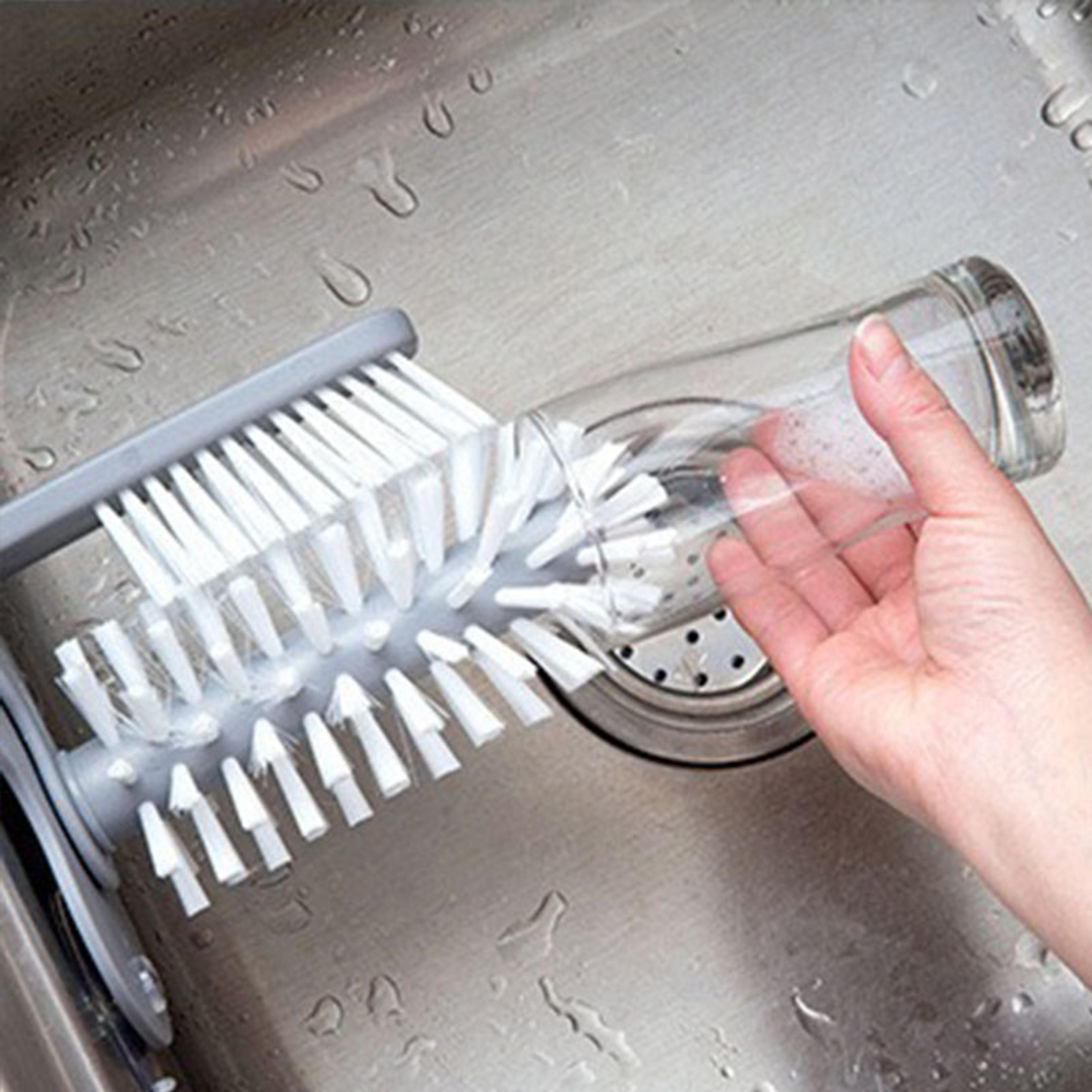 detachable bottle cleaning brush for water bottles, baby bottles & glass cups