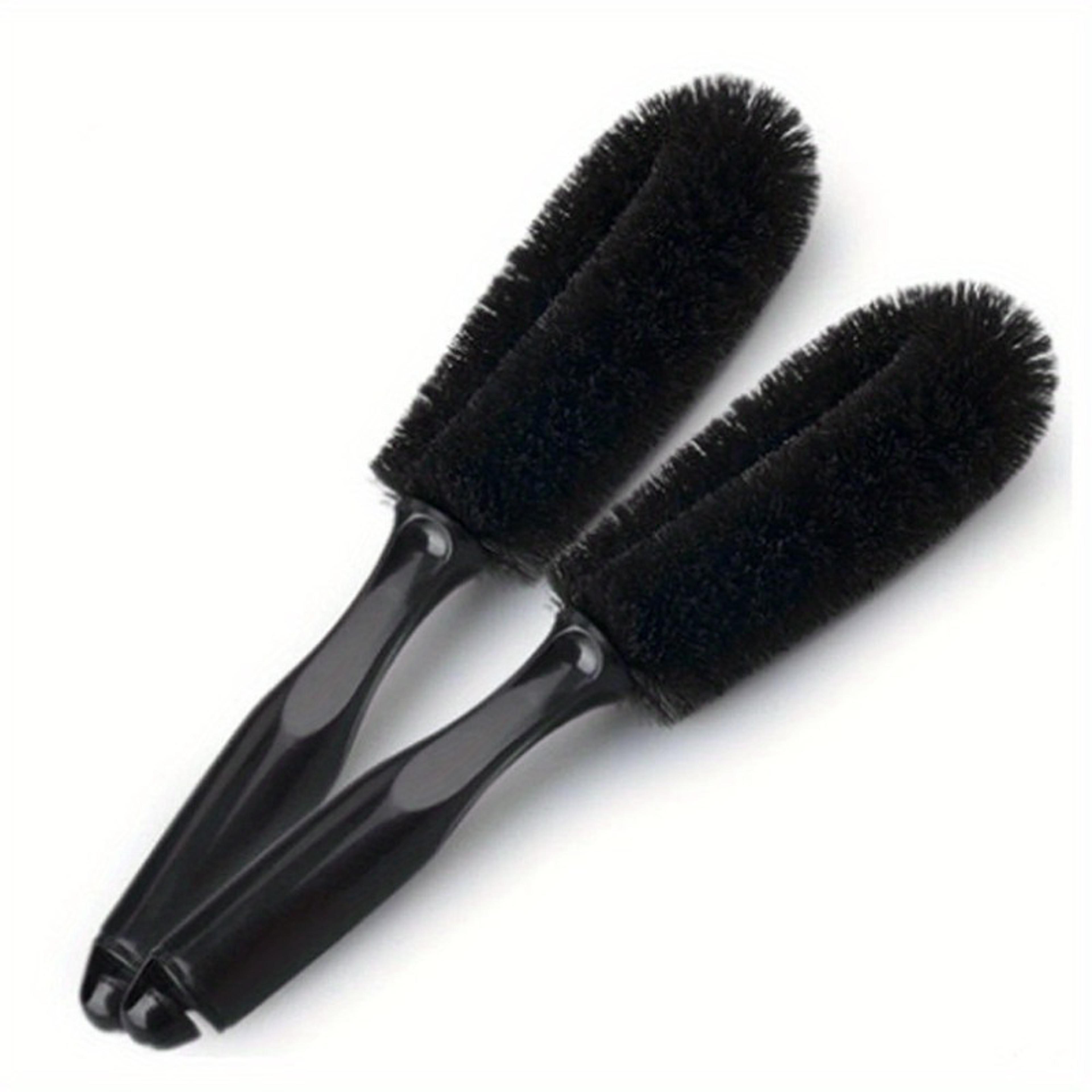 precision wheel & tire detailing brush for rims, tires & vehicle cleaning
