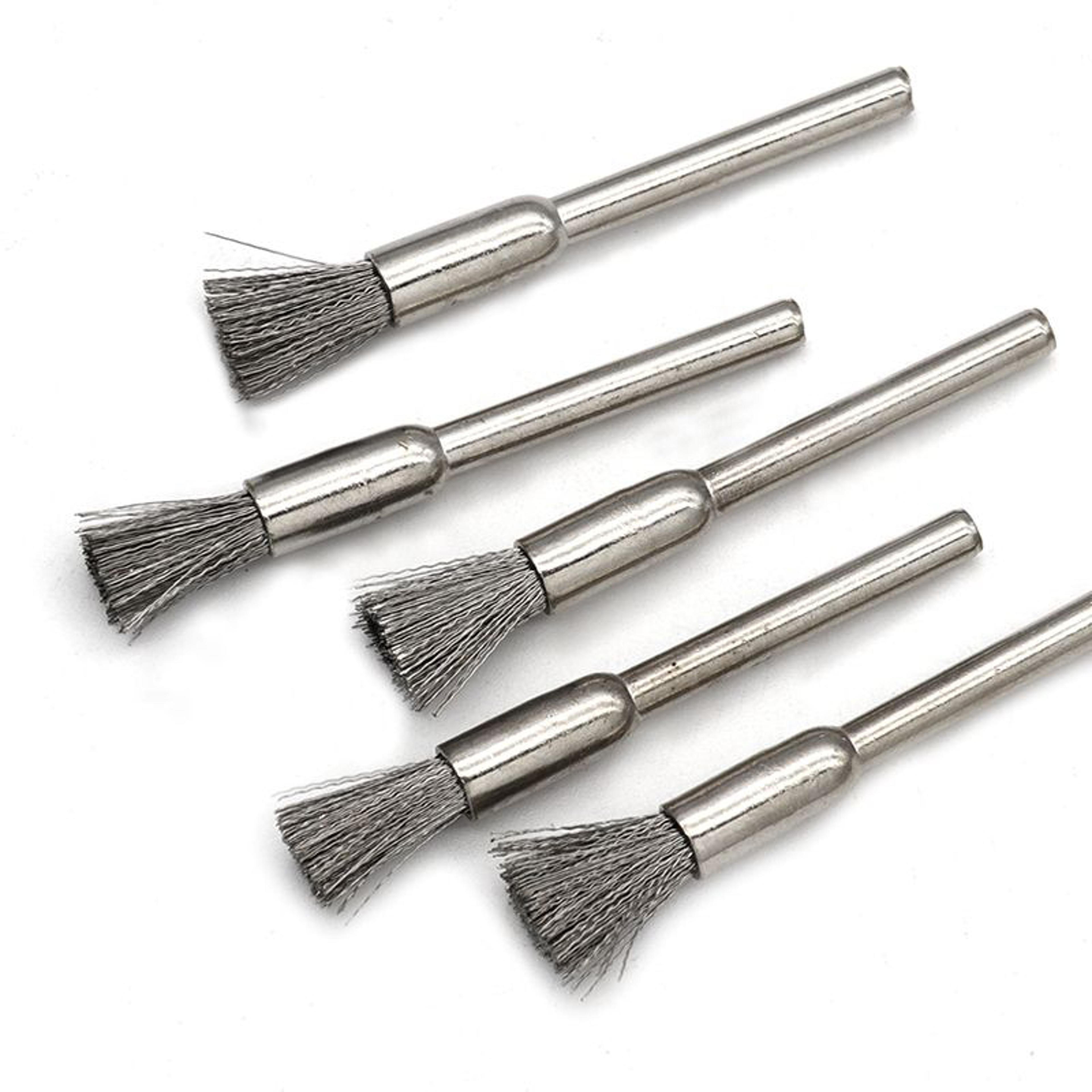 precision rotary wire brush set for rust removal, polishing & surface restoration