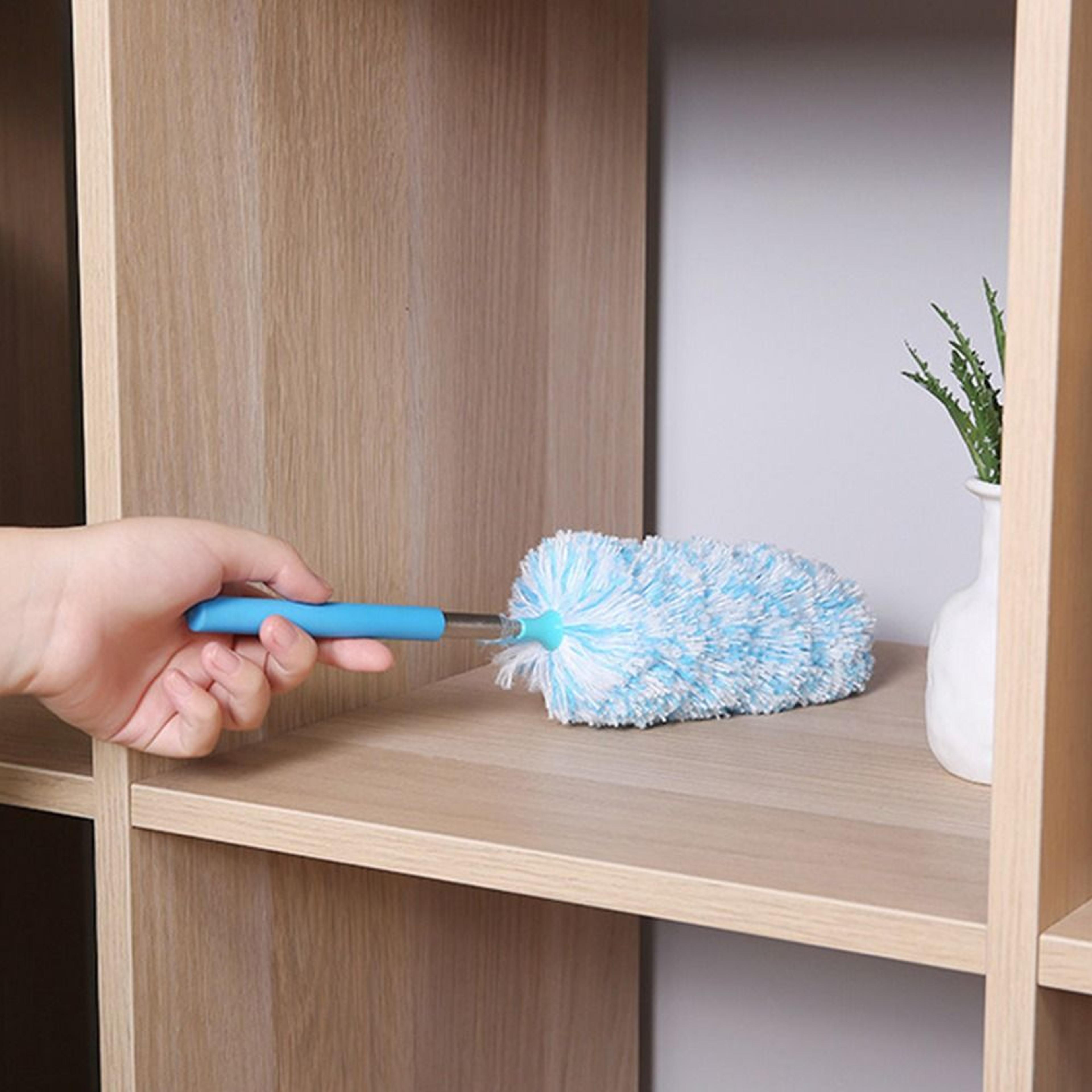 extendable microfiber duster wand for ceiling fans, blinds & hard to reach cleaning