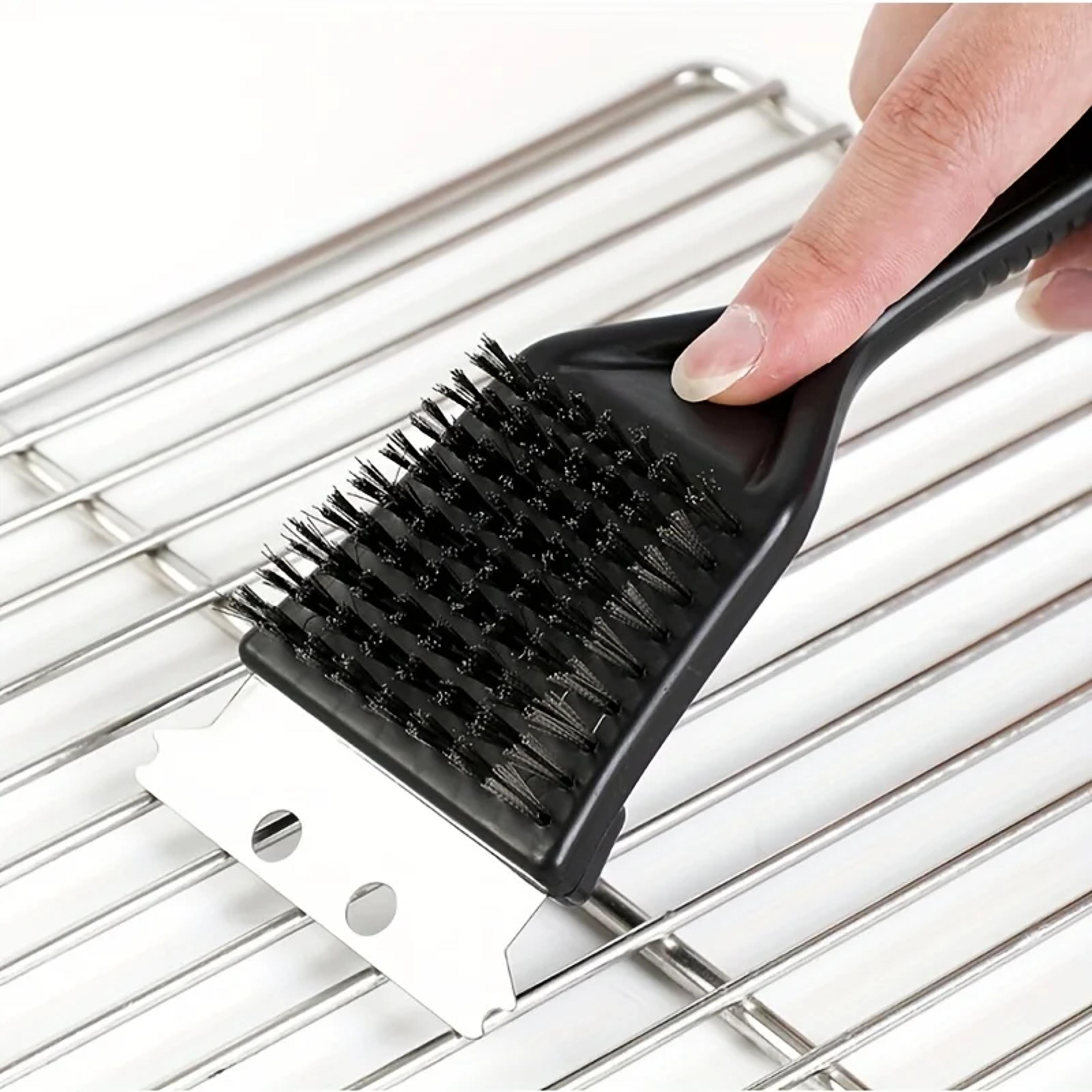 heavy duty grill cleaner brush for deep bbq grate cleaning