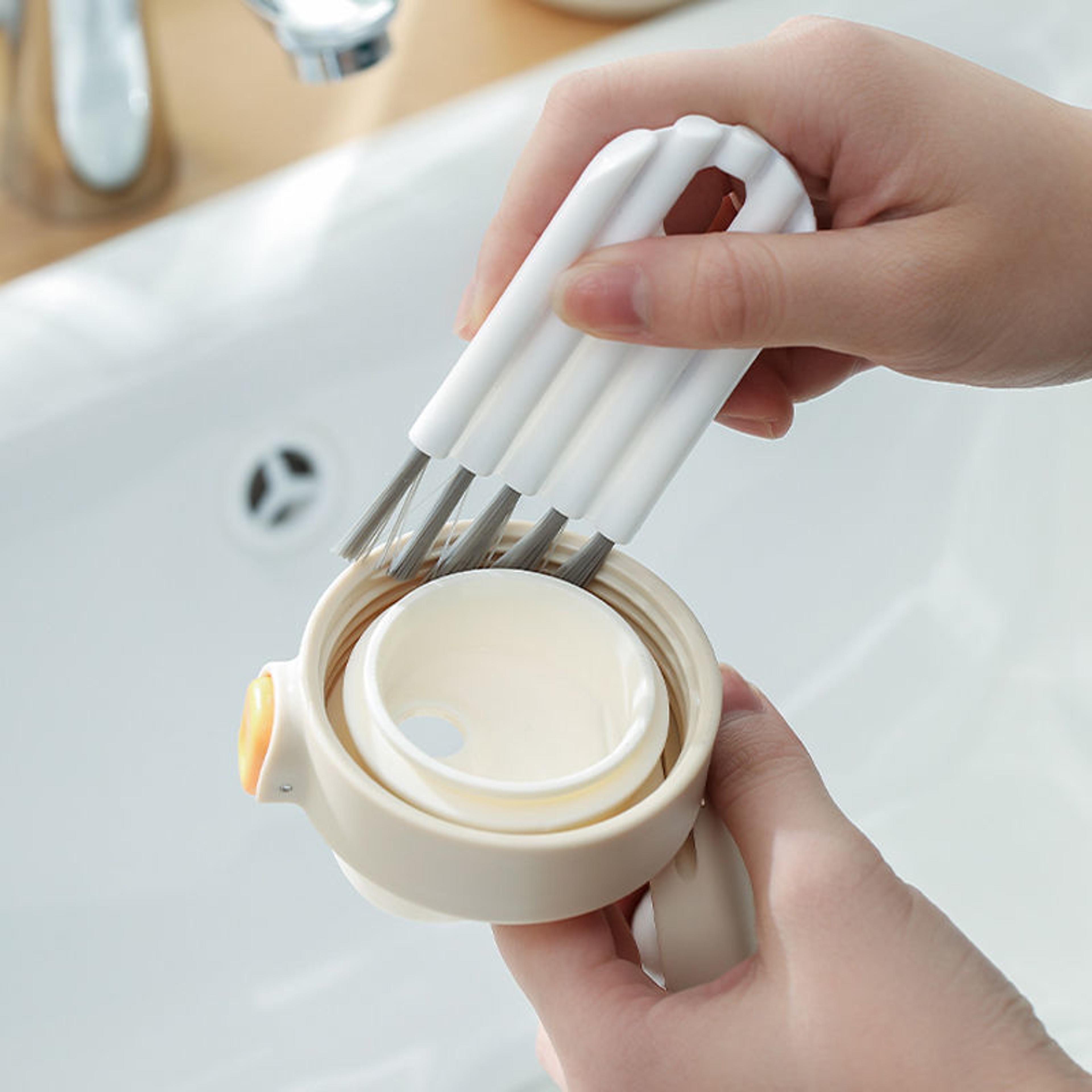 bottle groove cleaning brush for lids, caps & tight gaps