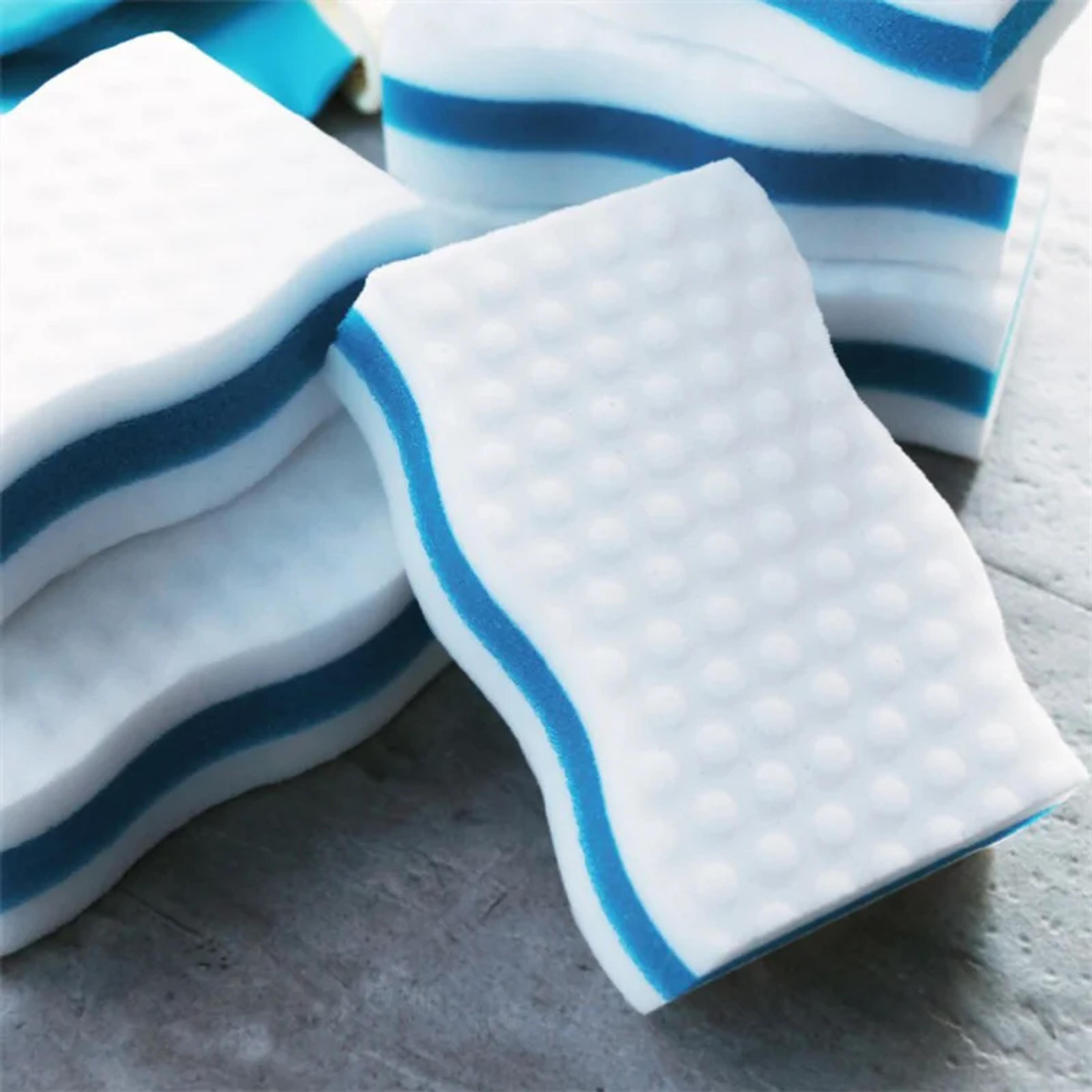 magic clean melamine sponge erasers for kitchen, bathroom & multi-surface stain removal