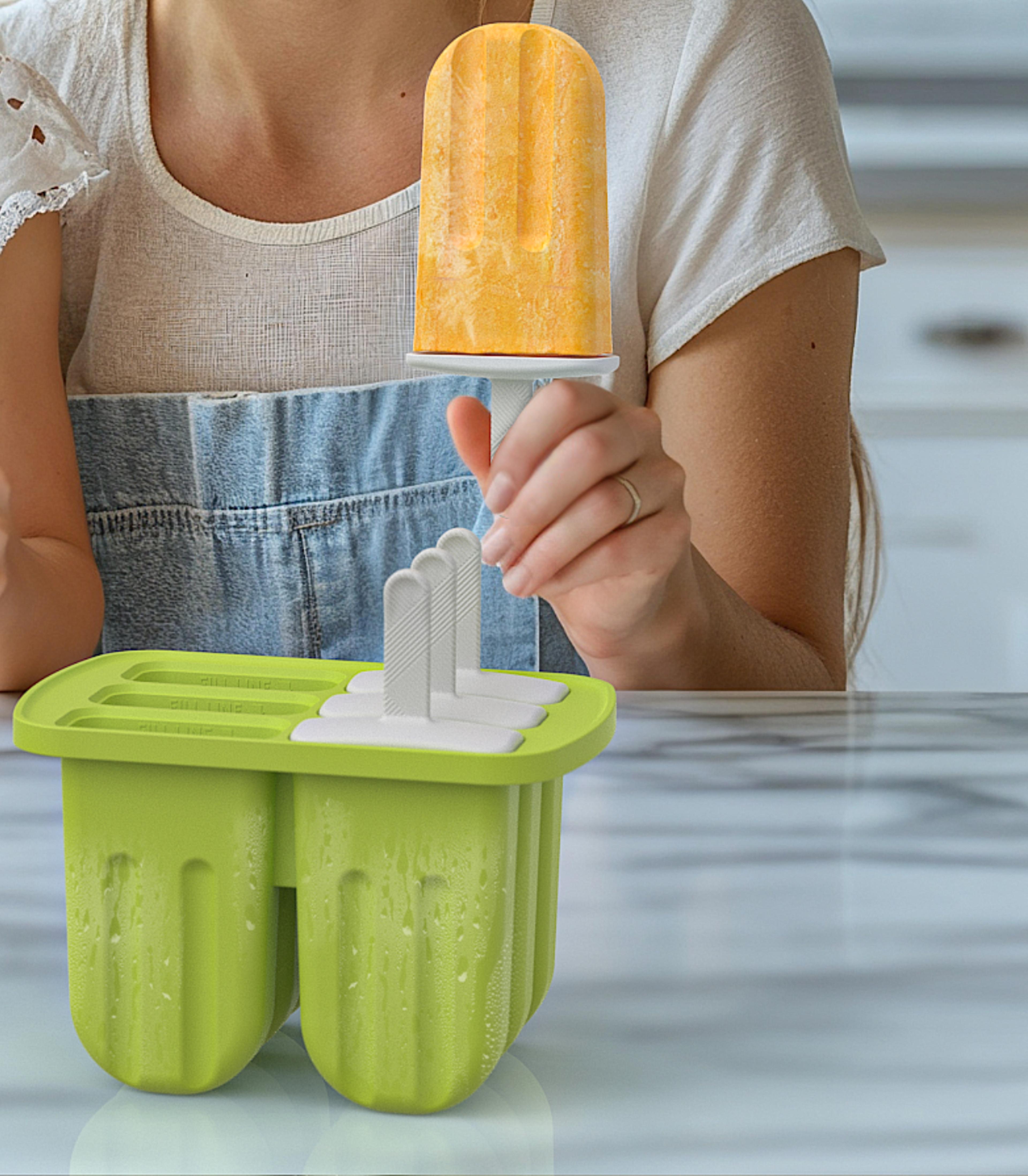 easy release silicone popsicle mold set cavity ice pop maker for homemade frozen treats