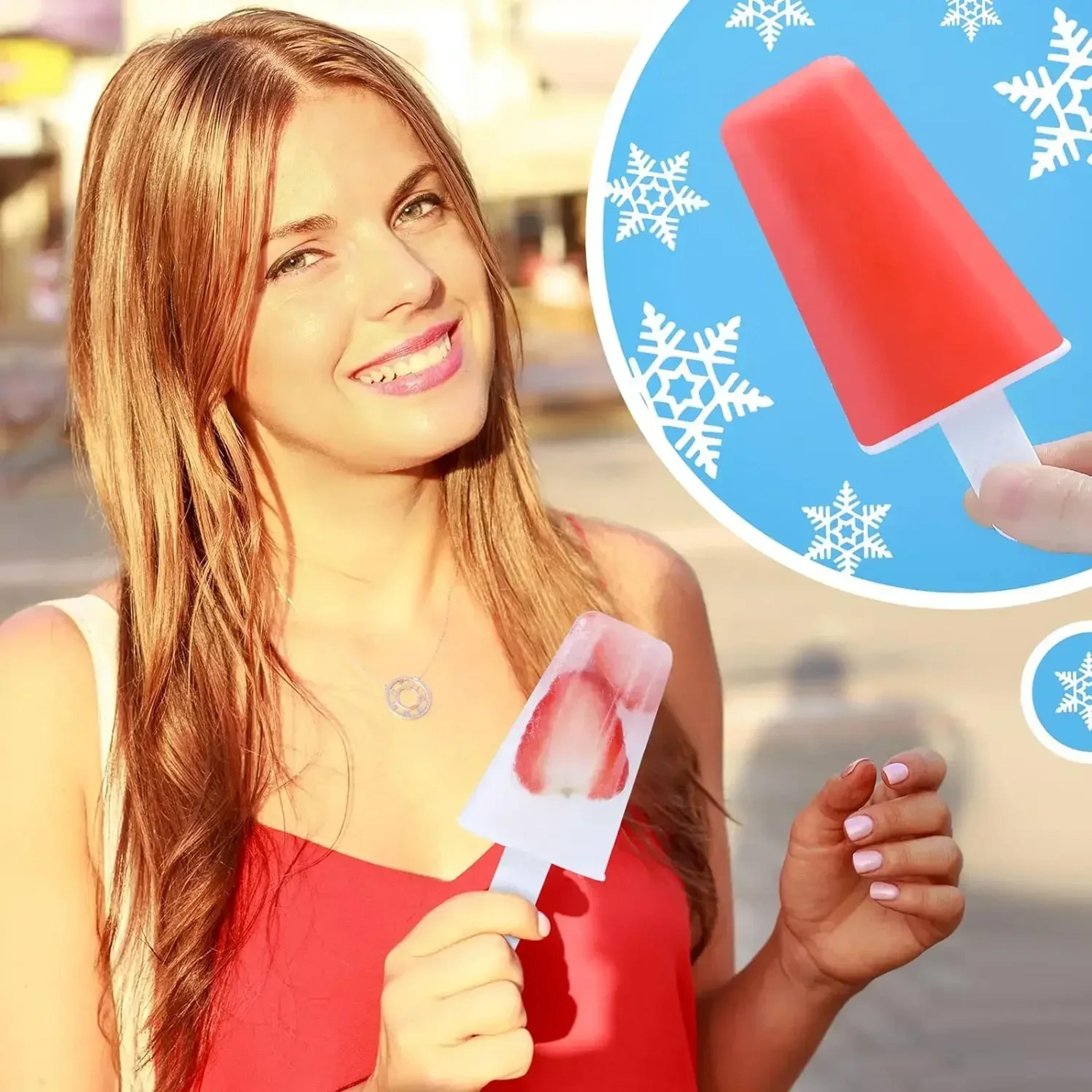 silicone popsicle molds bpa free ice pop molds with funnel and cleaning brush reusable popsicle maker