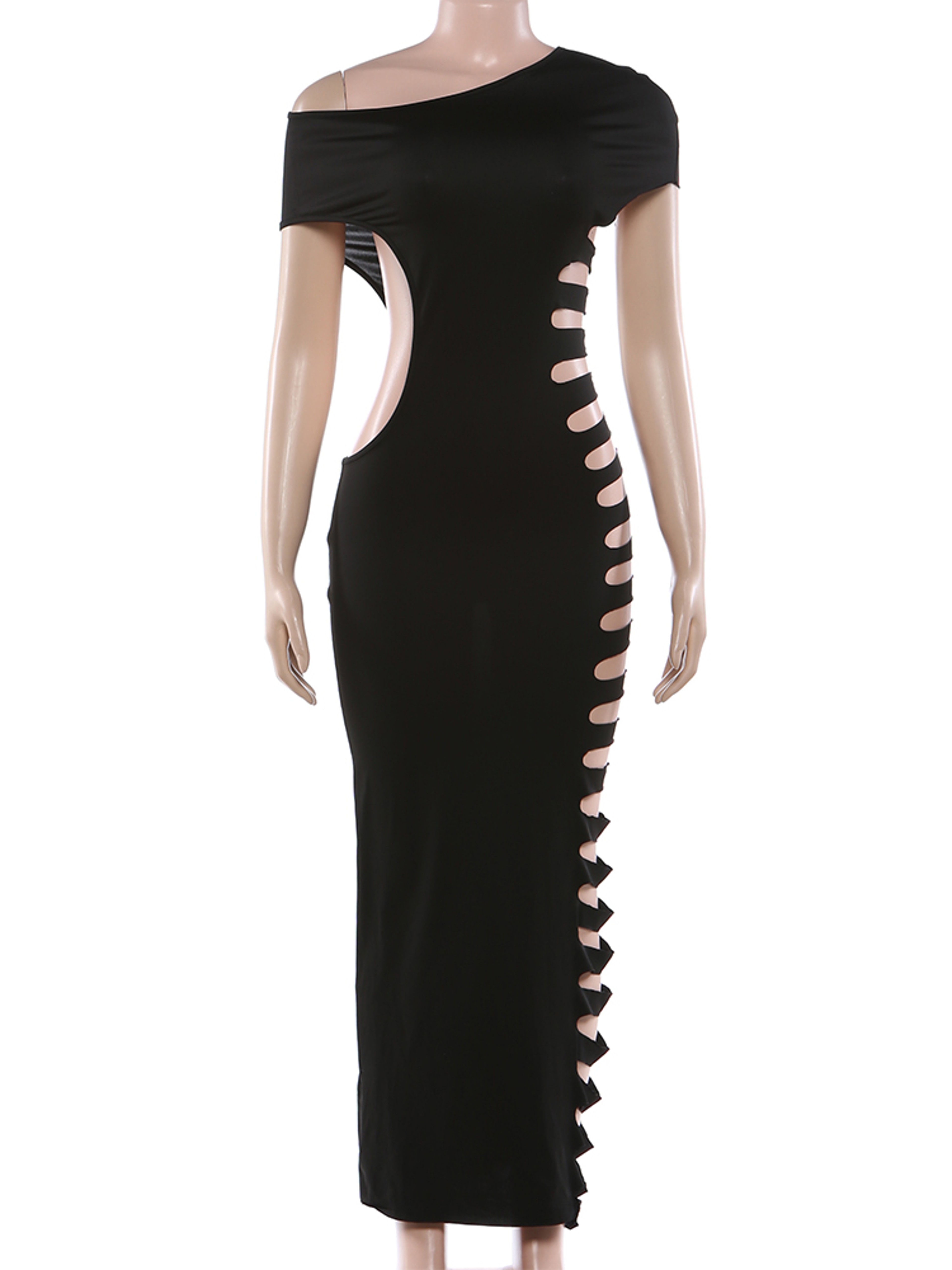 nibber black dress Nibber Elegant Flower Embroidery Maxi Dress Women... From Bian02, Rs.2,943.4