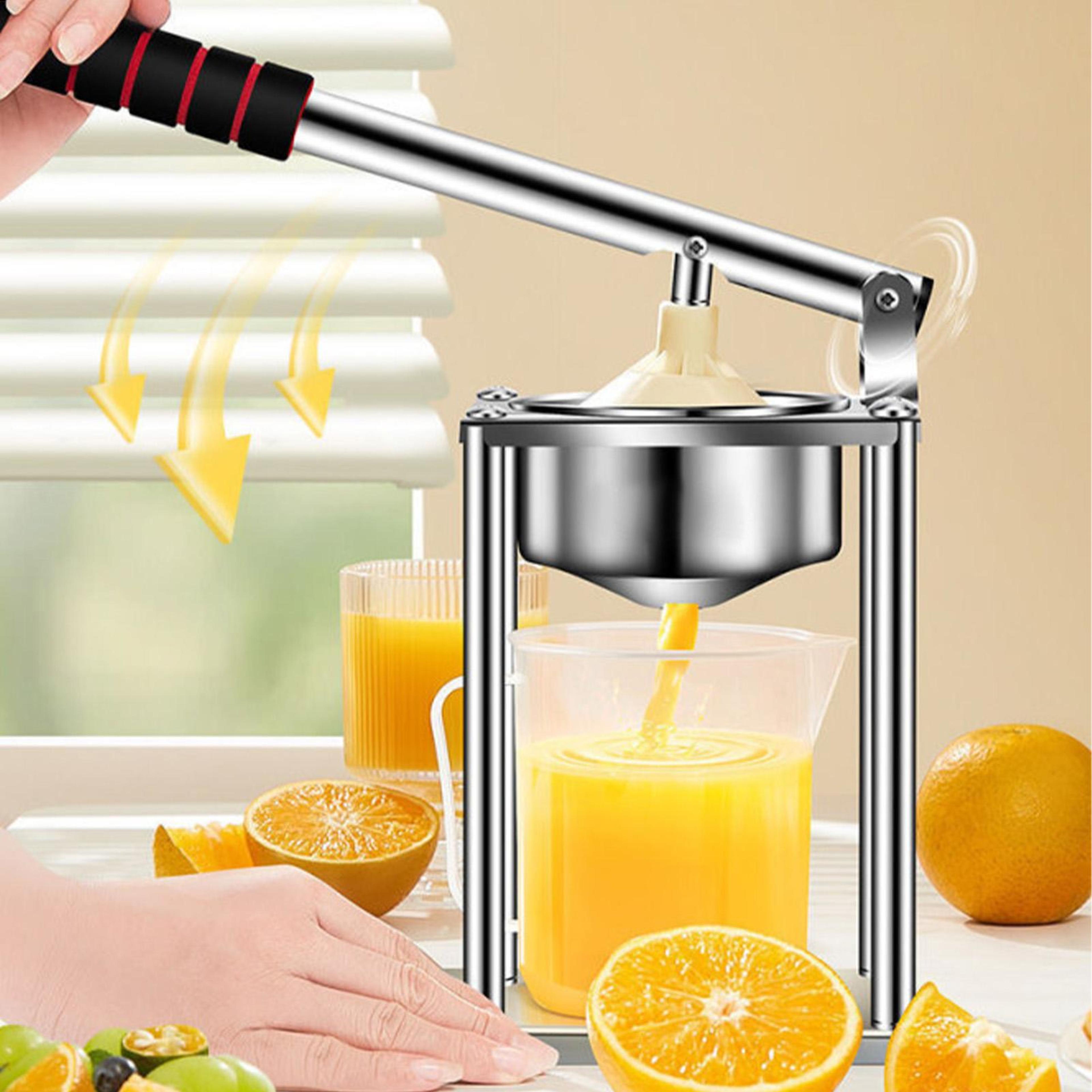 heavy duty manual citrus press juicer for oranges, lemons & pomegranates