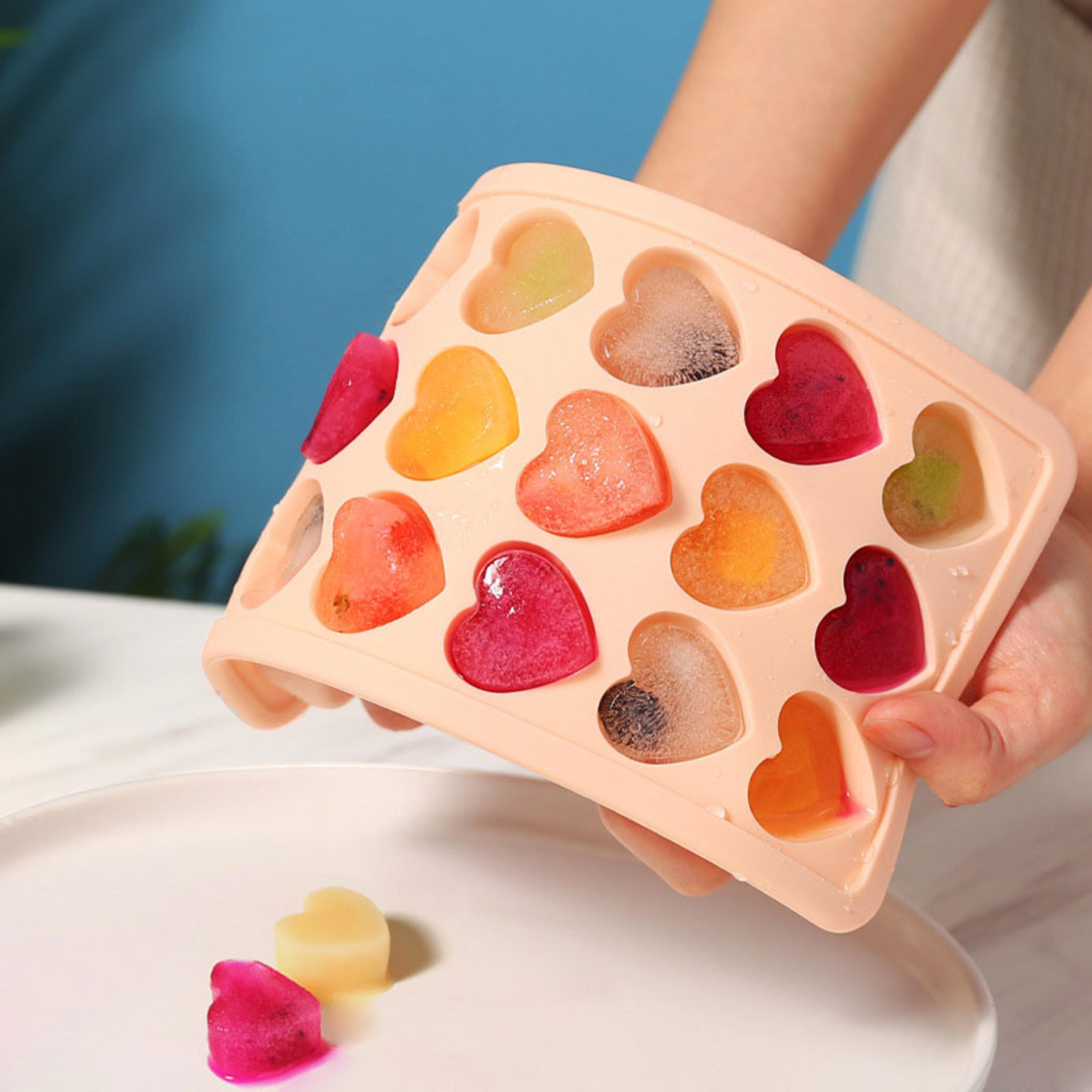 silicone ice cube tray with lid cavity heart ice cart ice cube molds for whiskey,cocktail,chocolate, candy