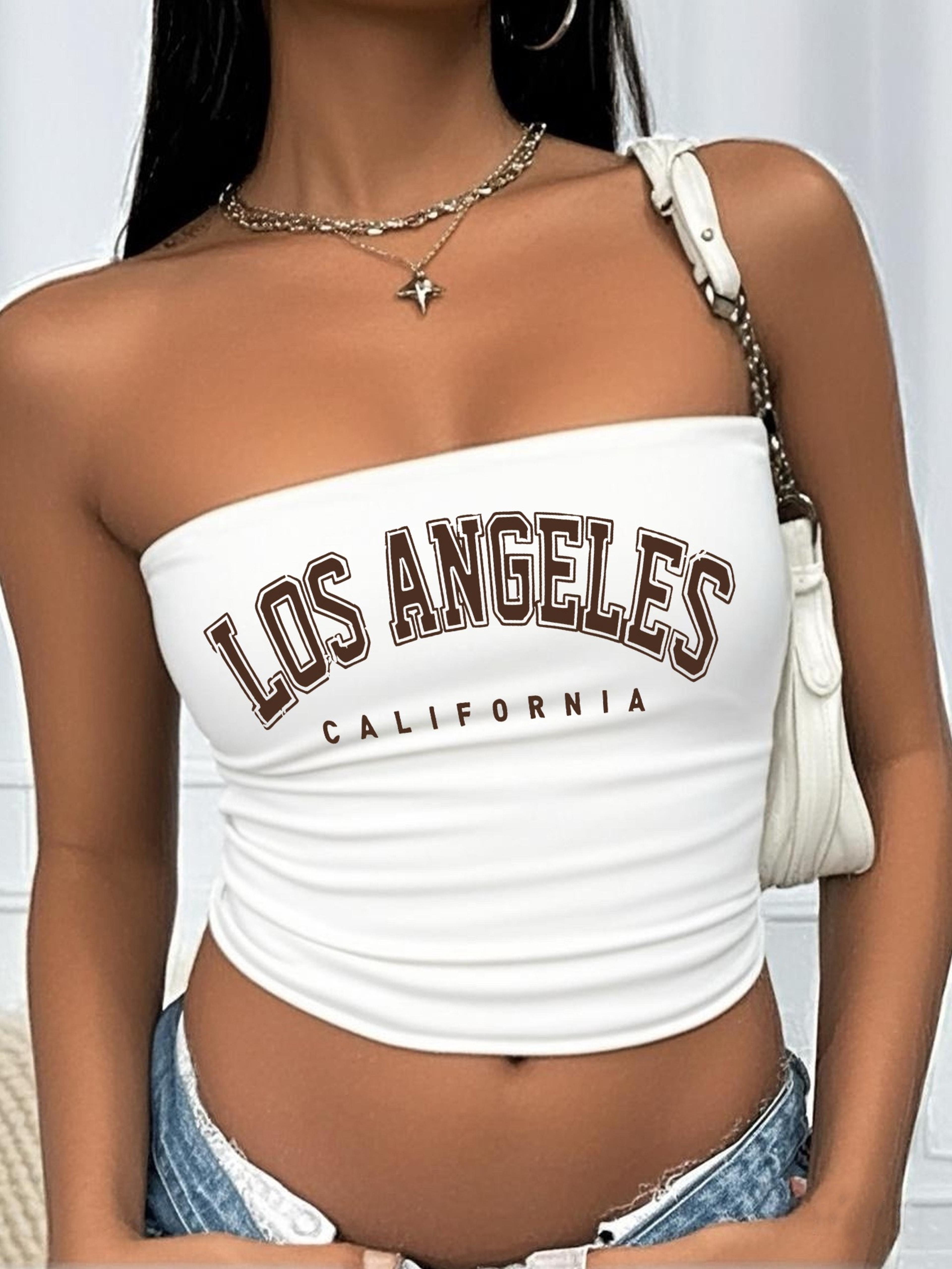 california v neck slim fit graphic tee for women summer casual top