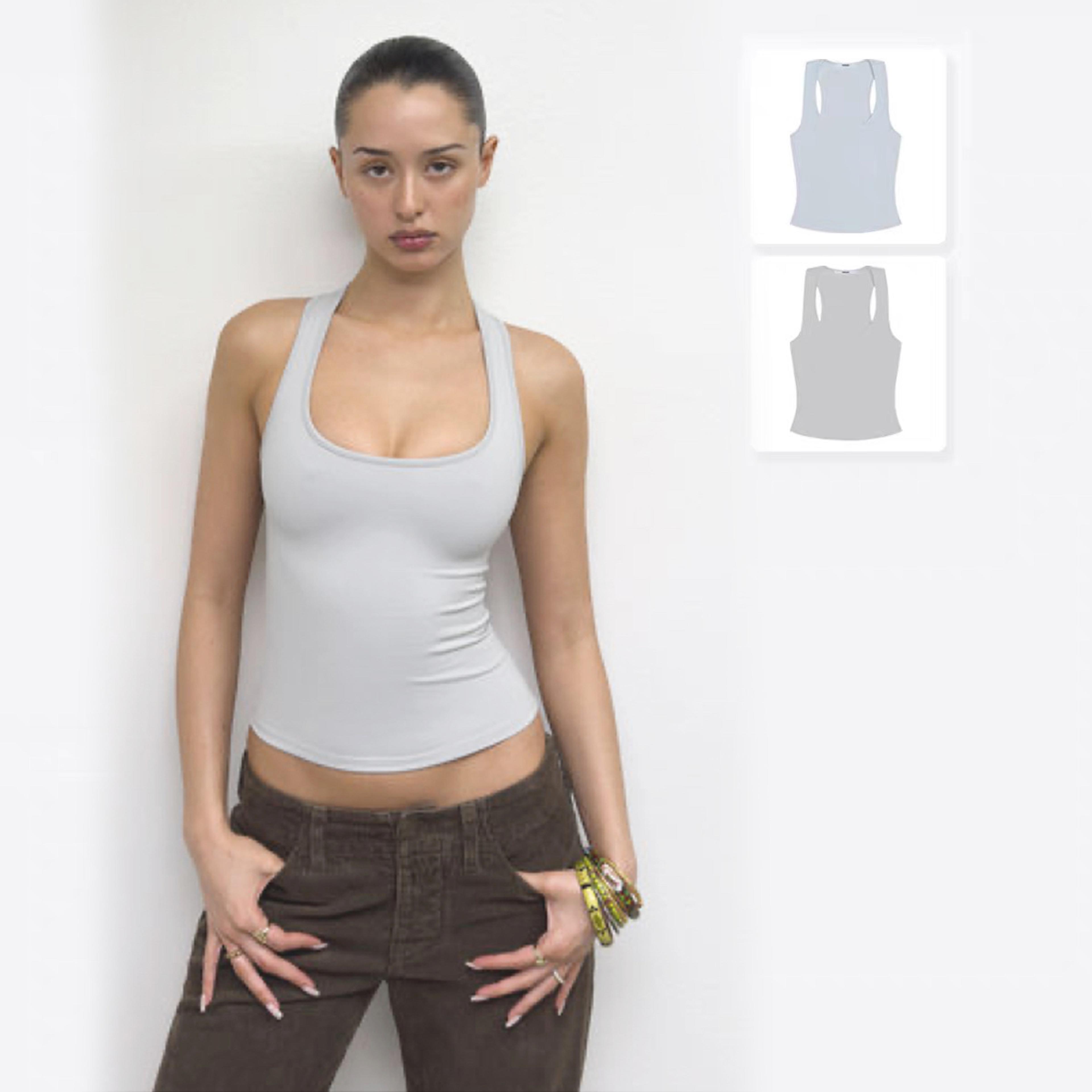 x-back sculpt fit backless tank top for women seamless workout & everyday style