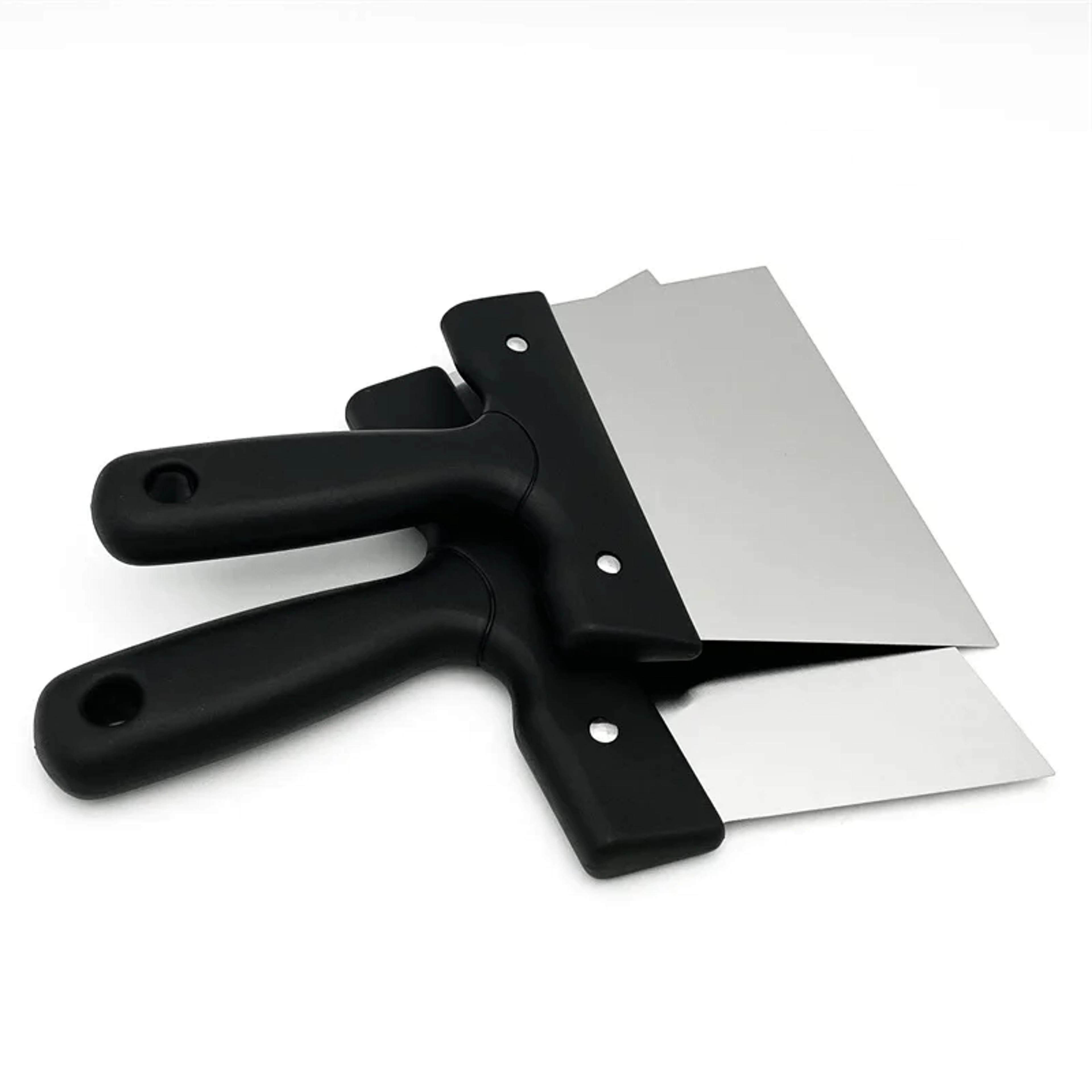 professional chocolate scraper & stainless steel dough smoothing spatula