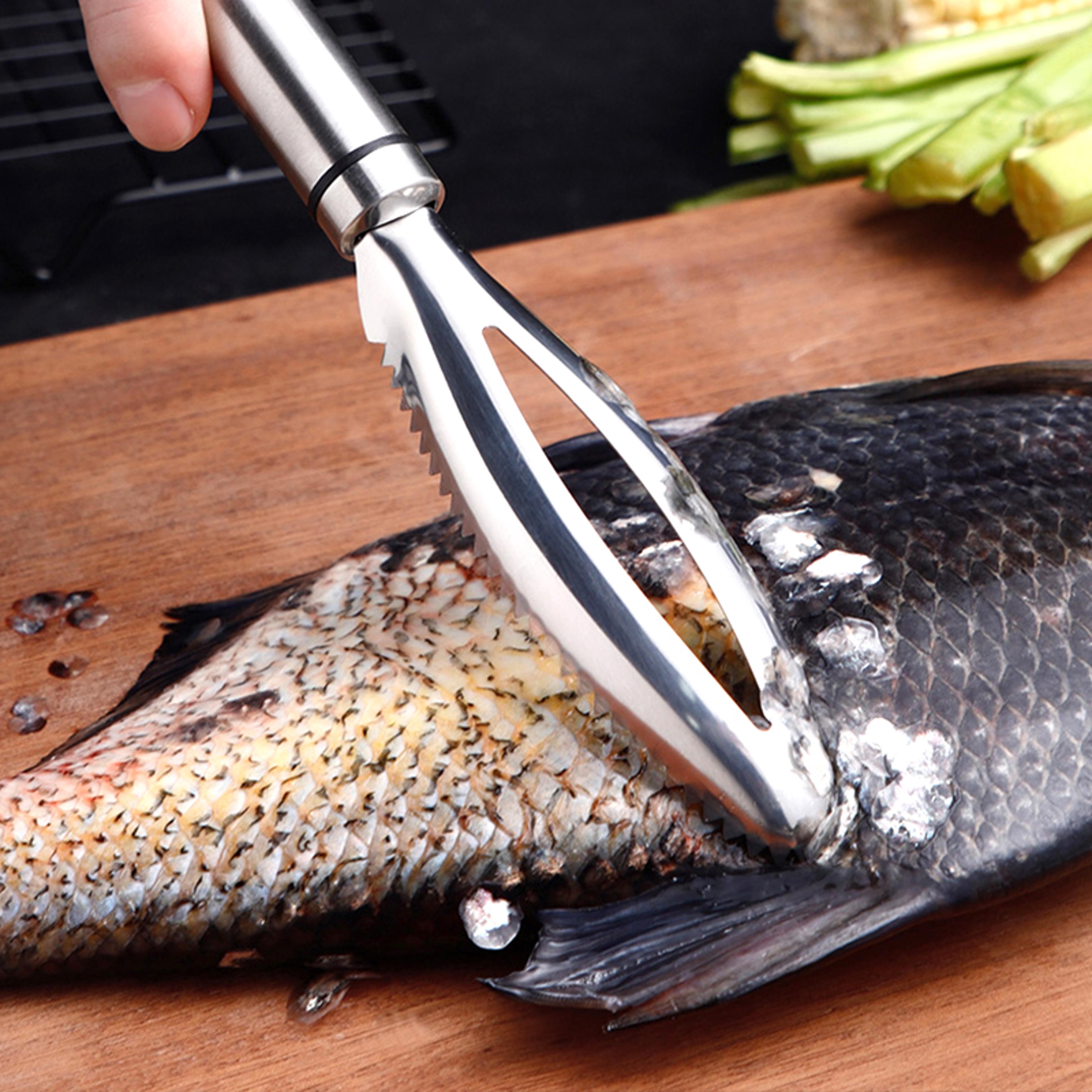 stainless steel fish scale remover scraper for fast fish cleaning