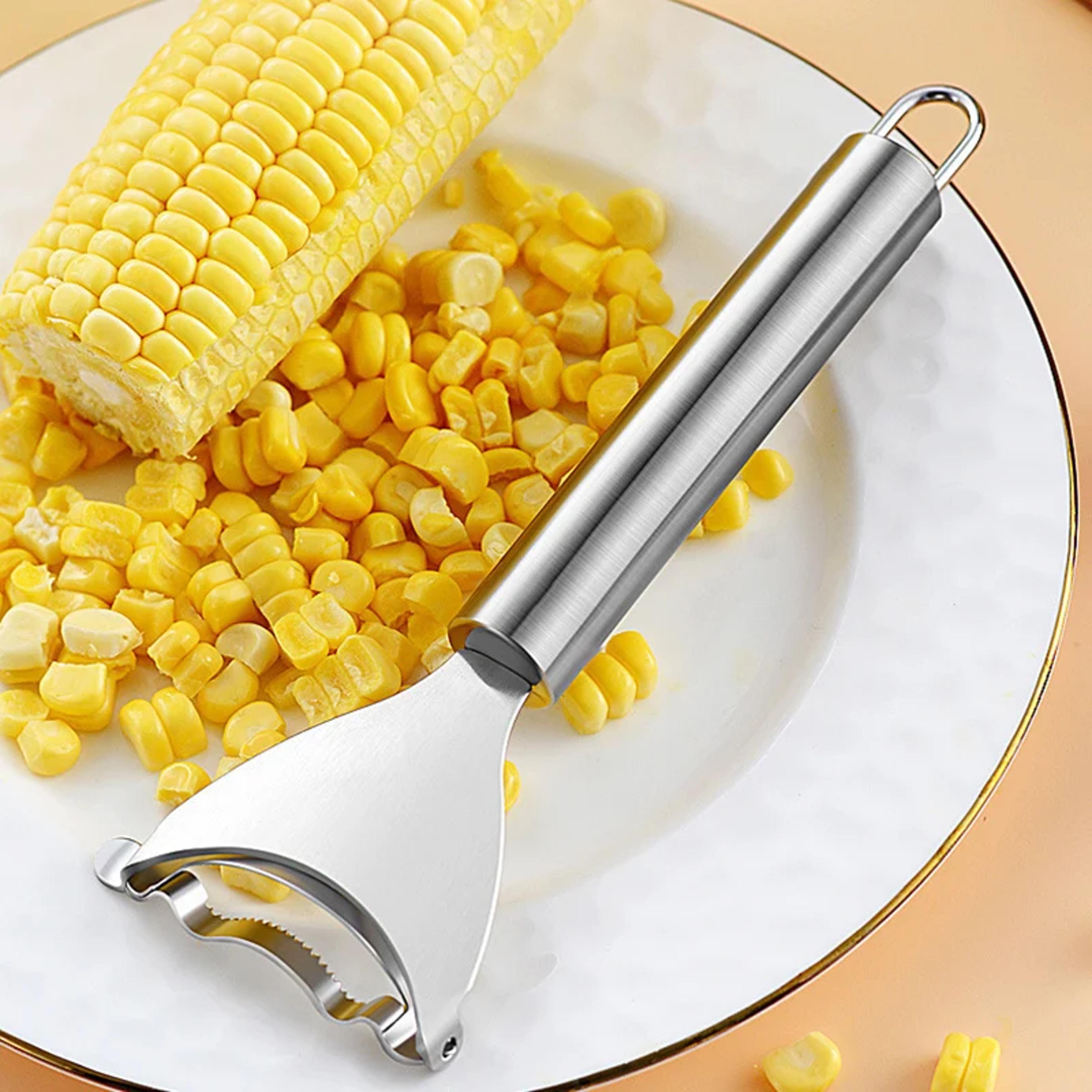 stainless steel corn stripper with ergonomic handle
