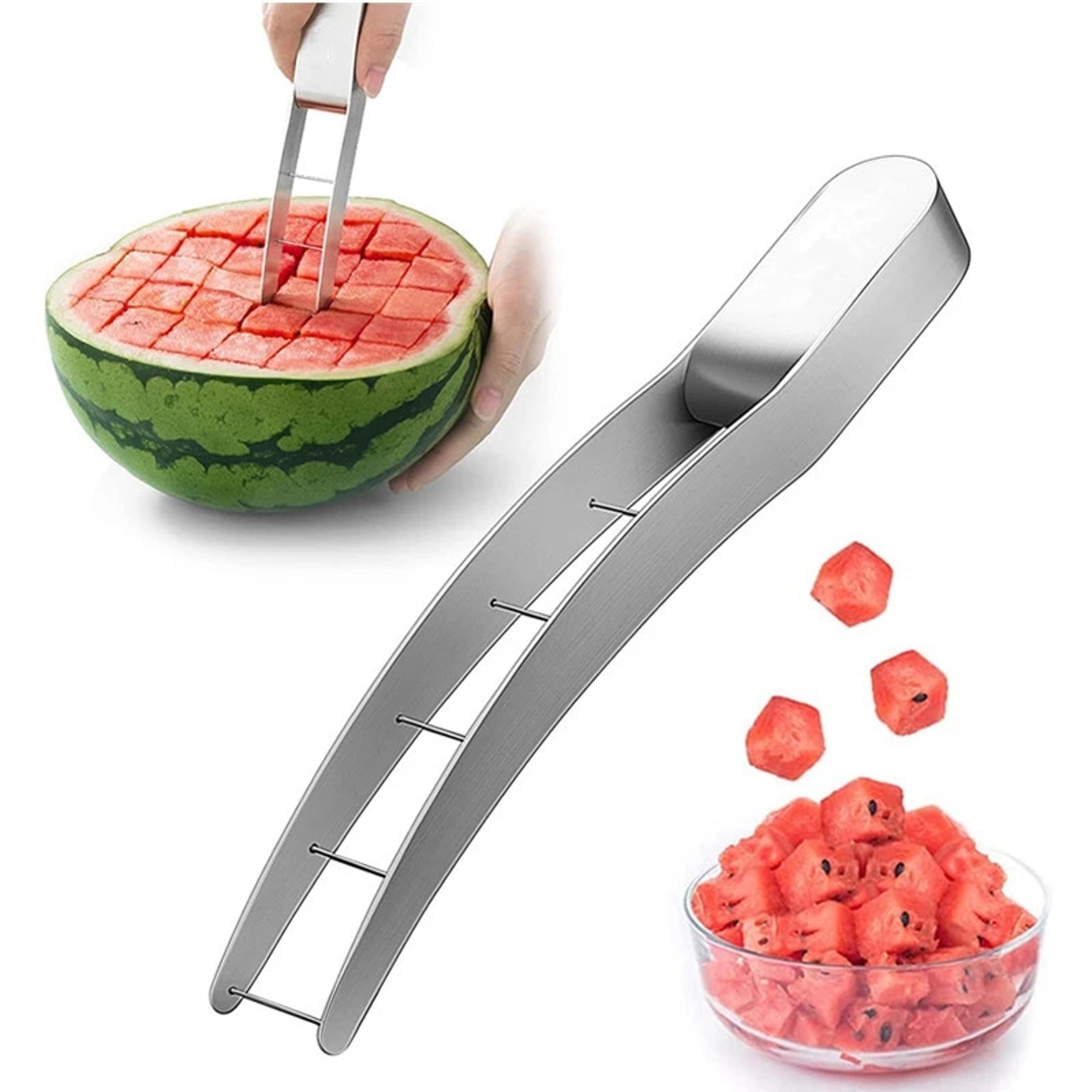 stainless steel watermelon cutter & fruit cube slicer
