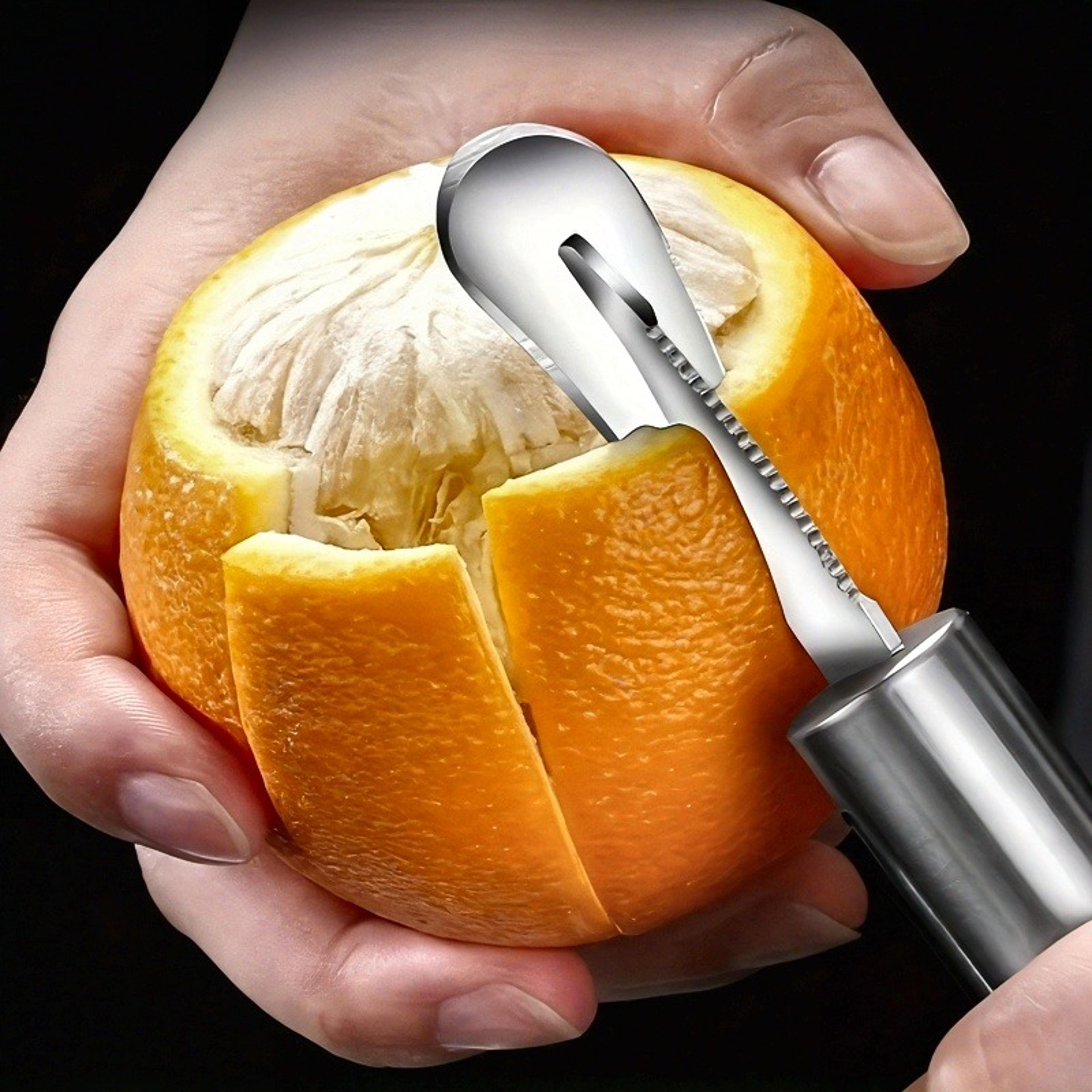 stainless steel citrus peeler tool orange peeler tool lemon peeler easy grip kitchen gadget