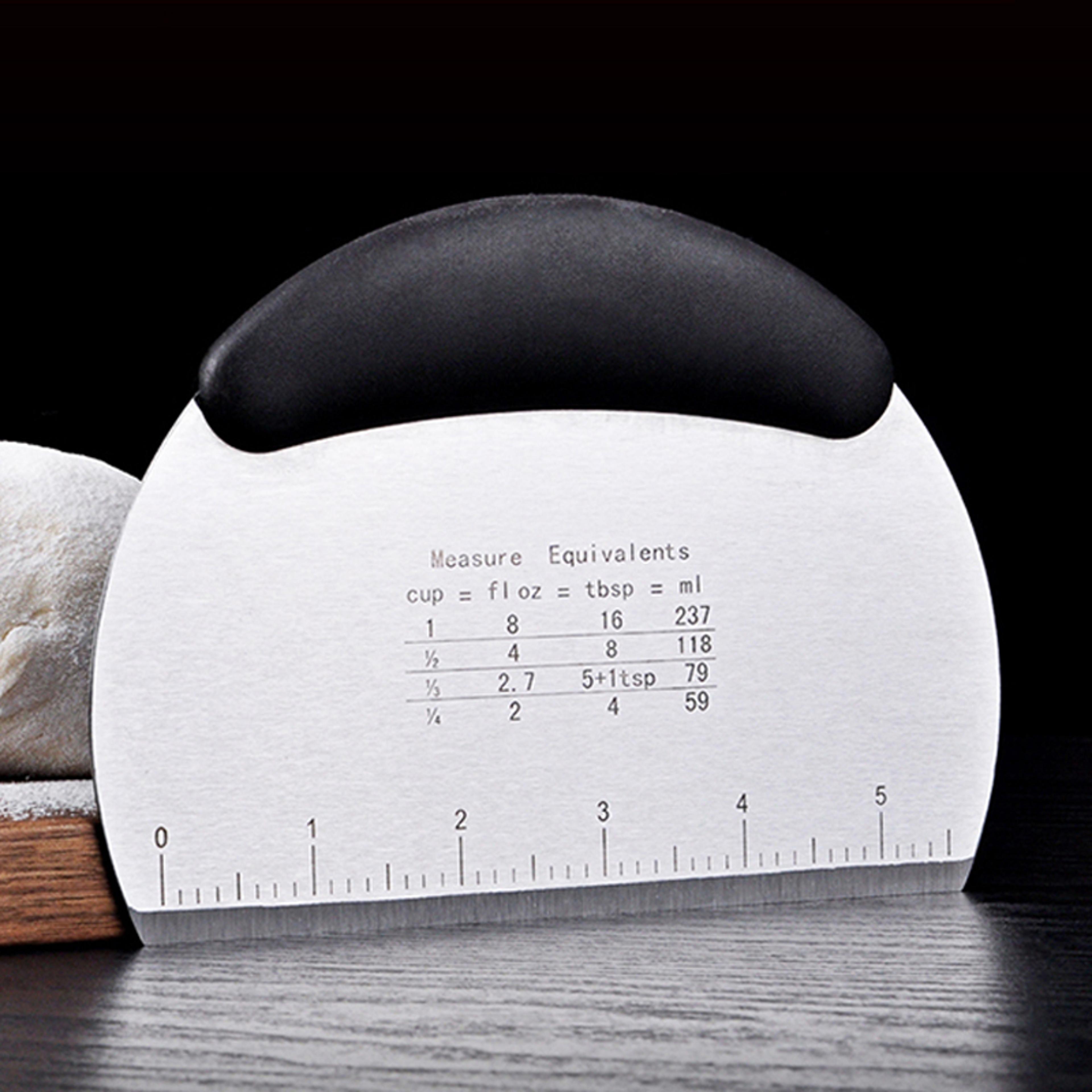 stainless steel dough scraper bench cutter for bread pizza pastry baking