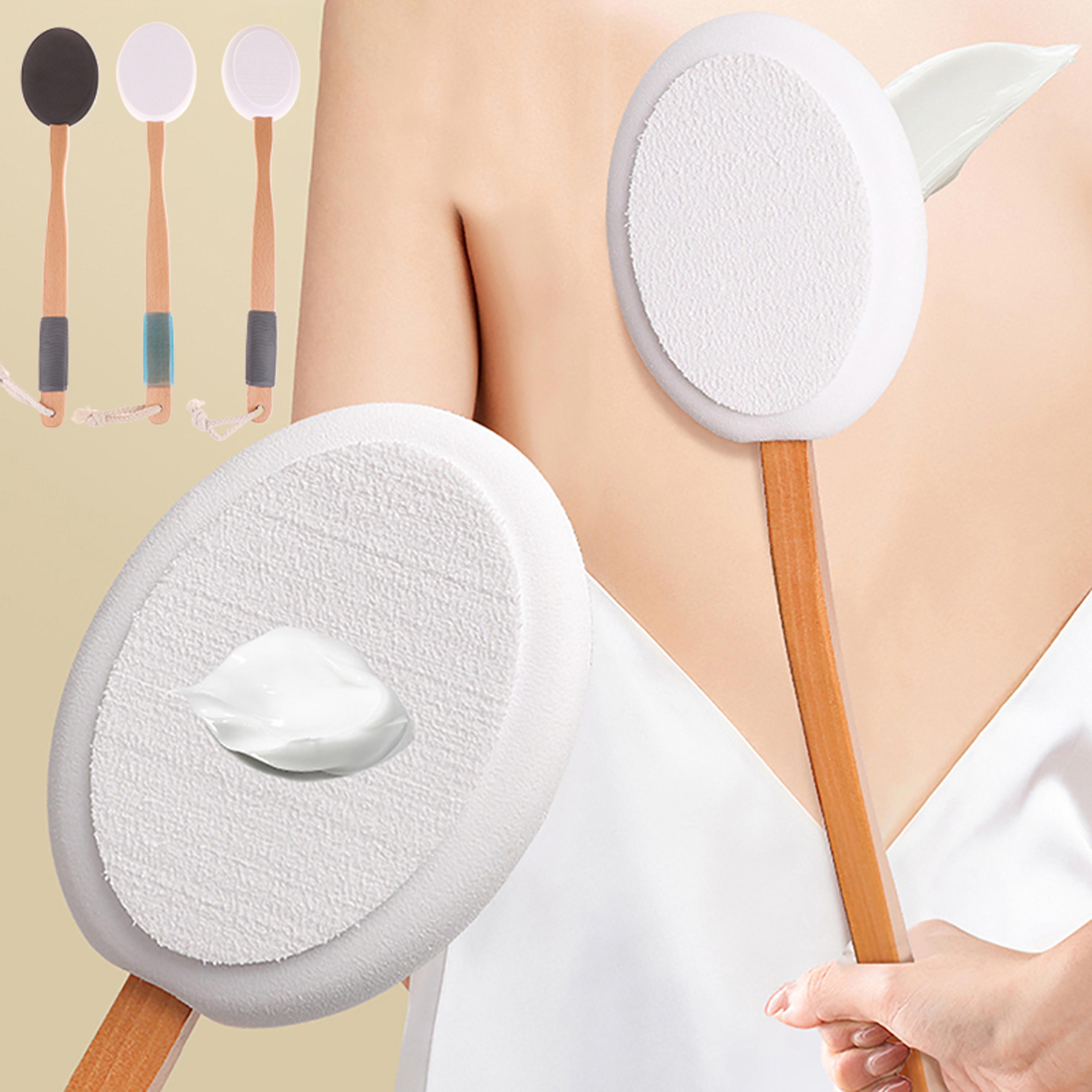 silicone long handle back lotion & sunscreen applicator brush