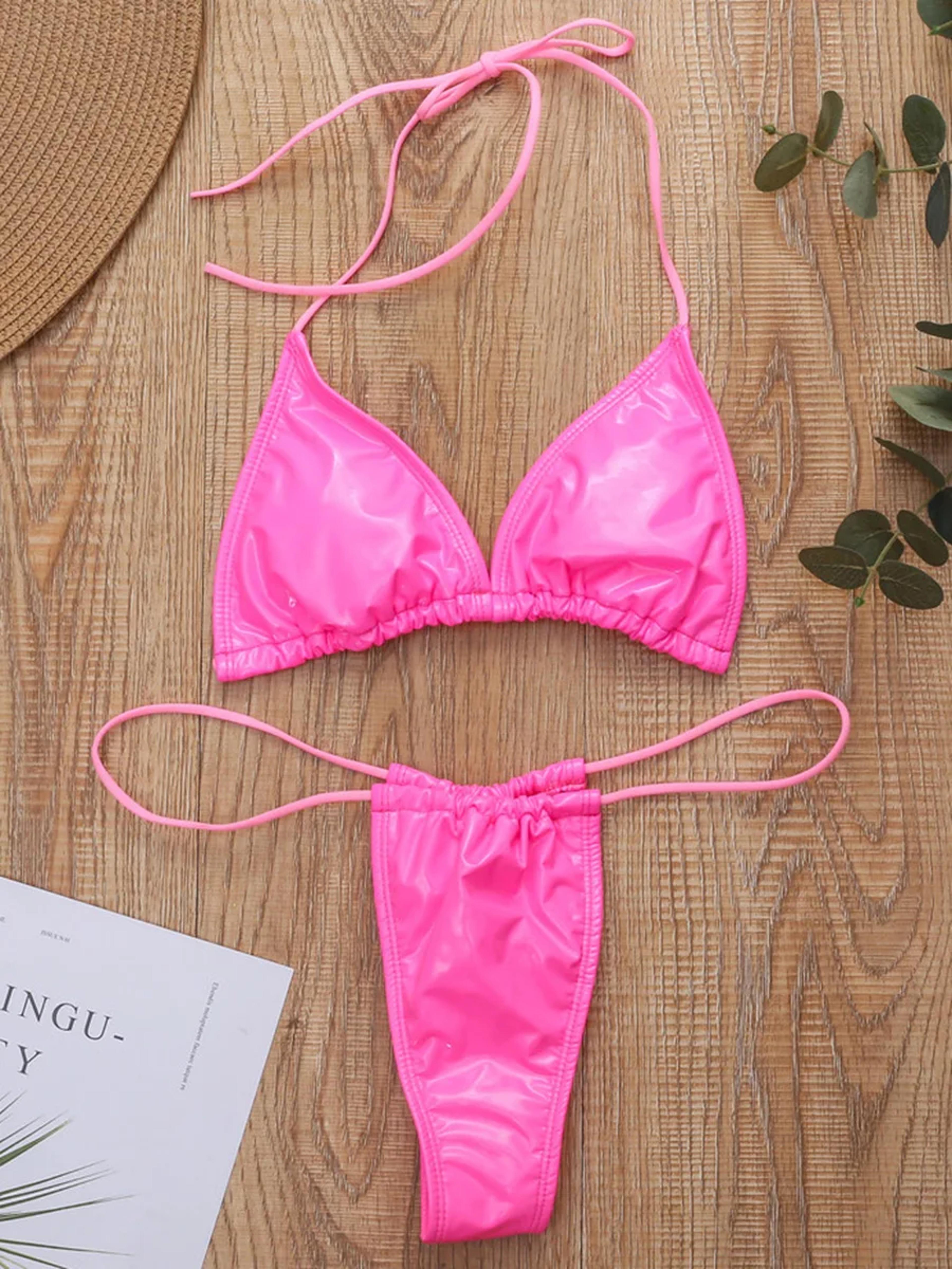 brazilian micro bikini set for women high cut two piece swimwear