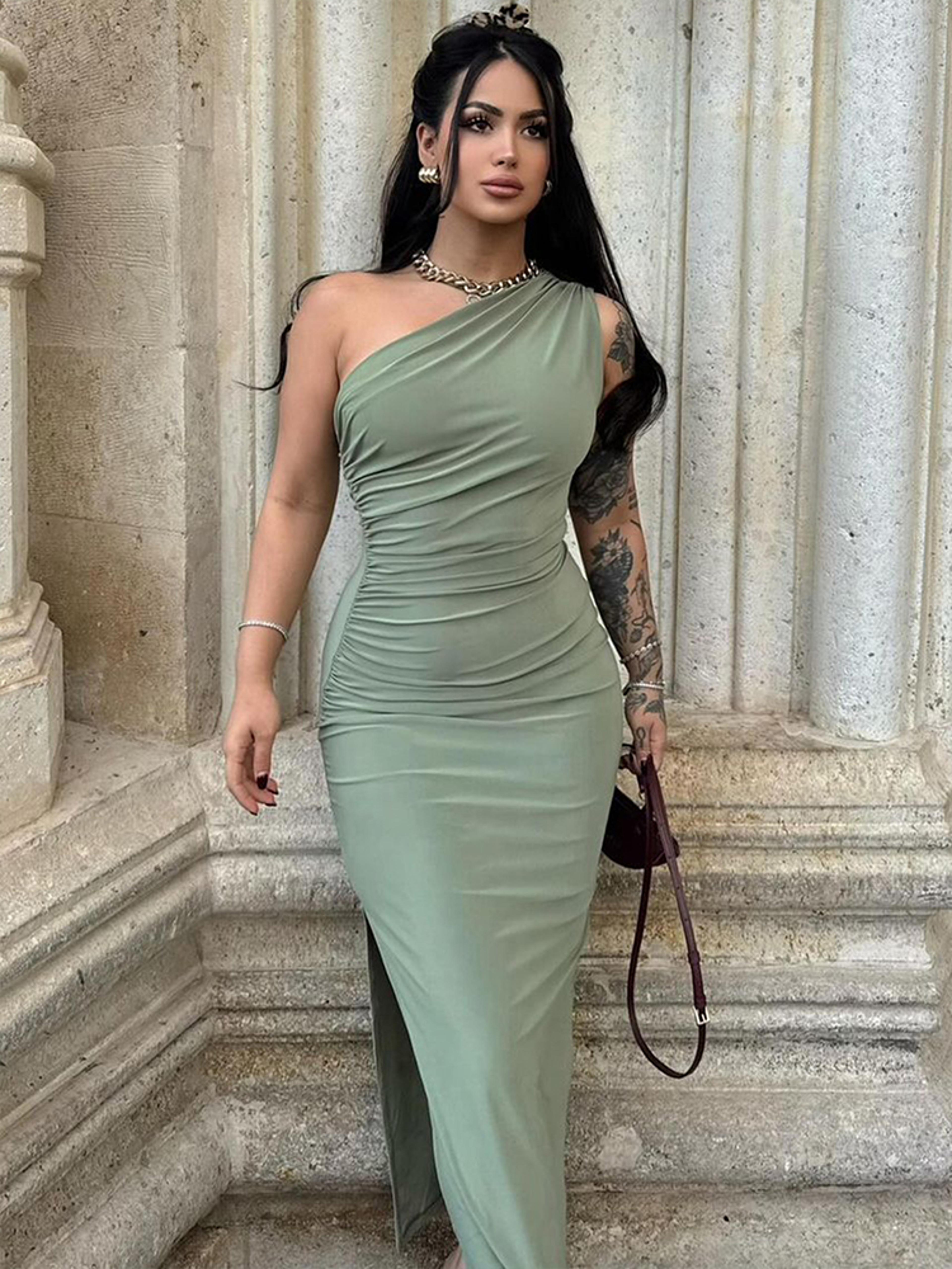 backless split maxi dress for women elegant sleeveless party & summer evening gown