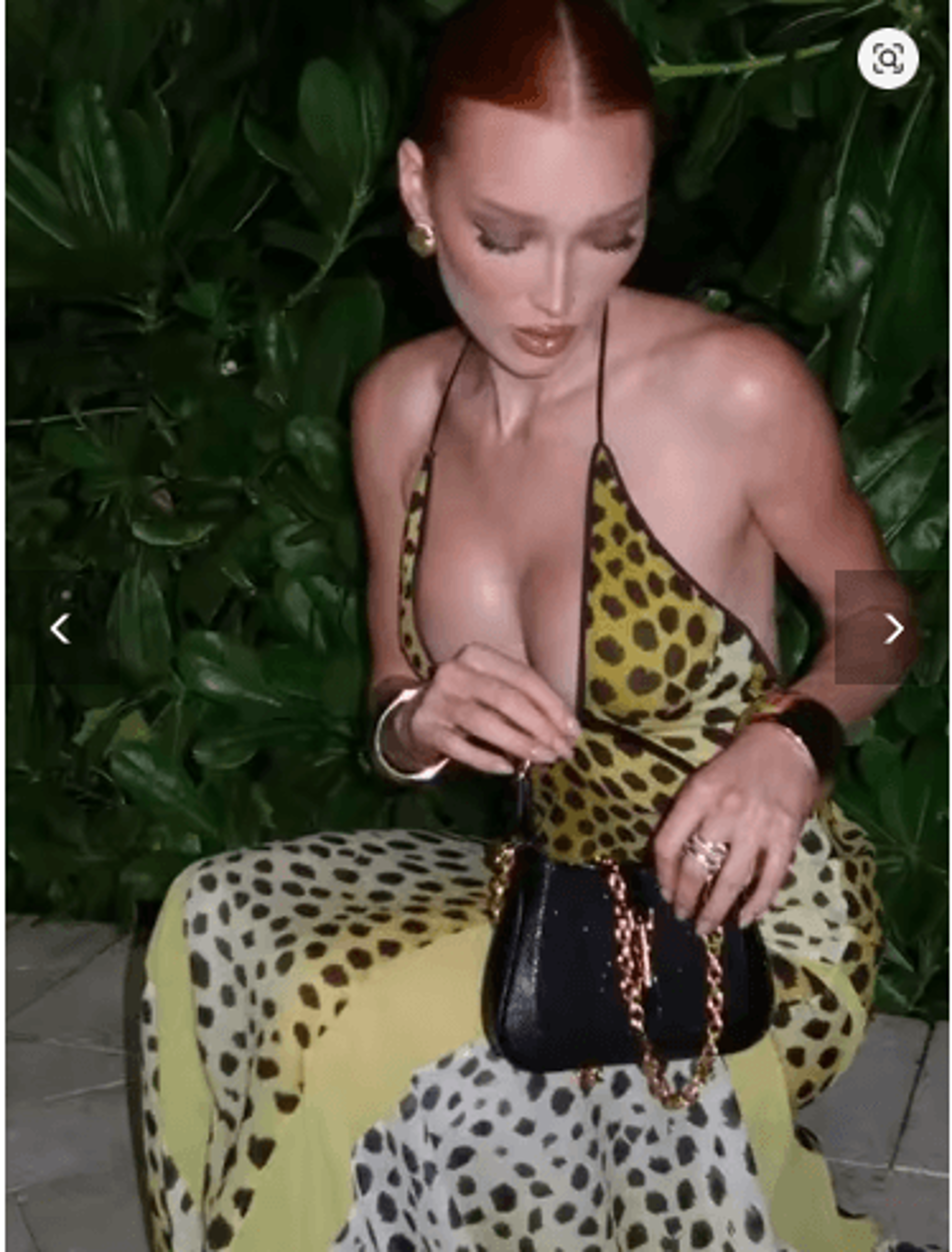 leopard print halter bodycon dress with backless chiffon overlay