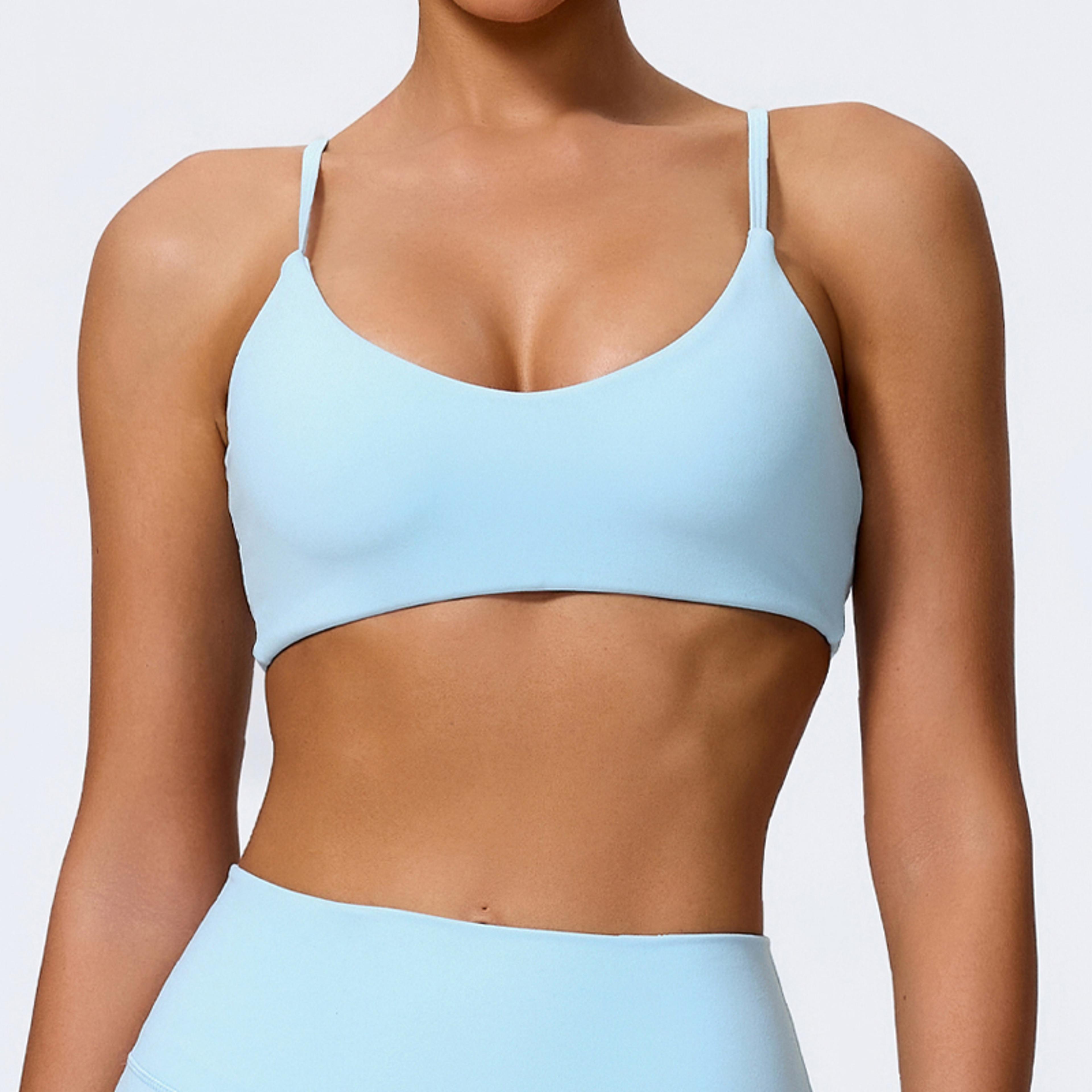 quick dry push-up sports bra for women breathable yoga & running workout top