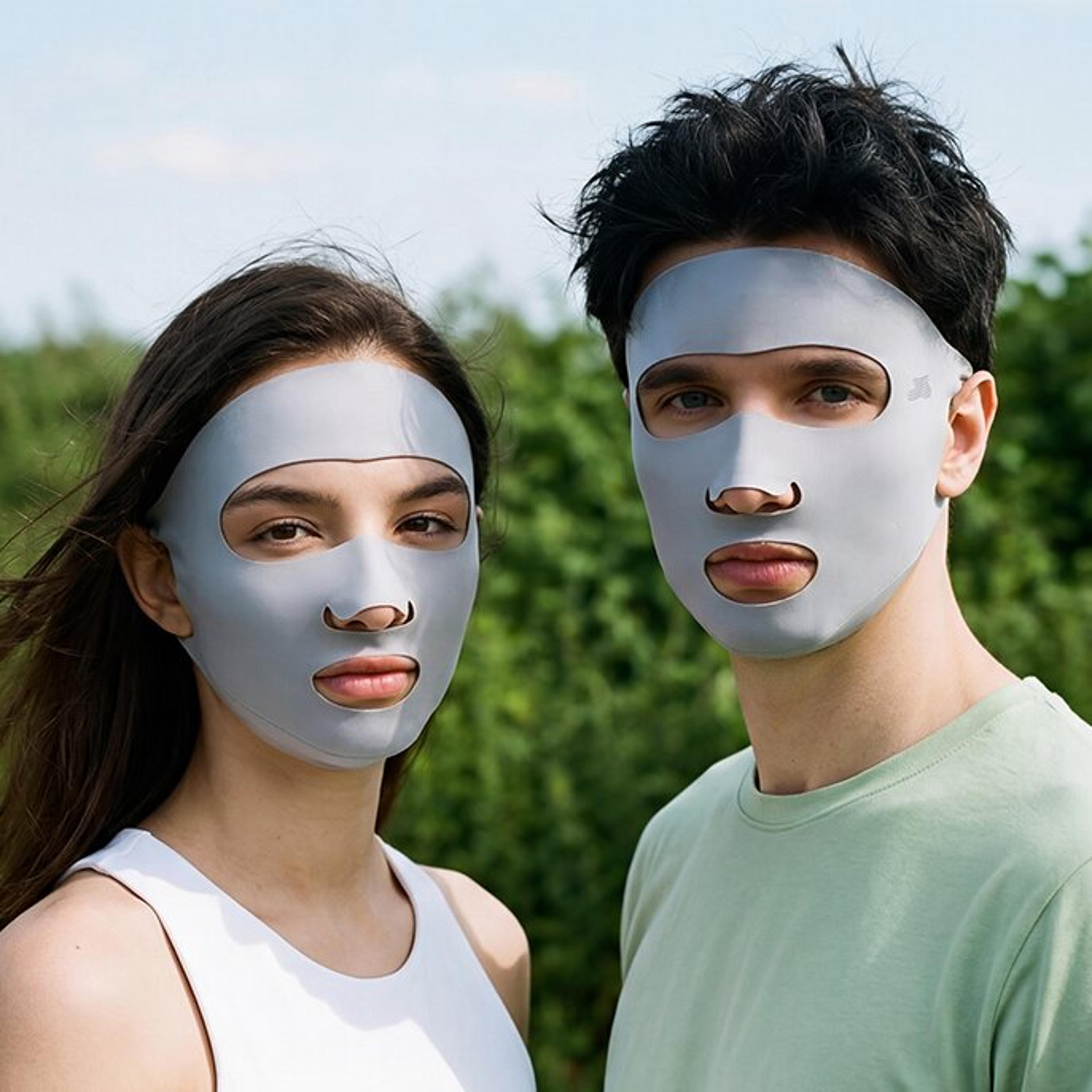 cooling face sunscreen mask with full coverage sun protection