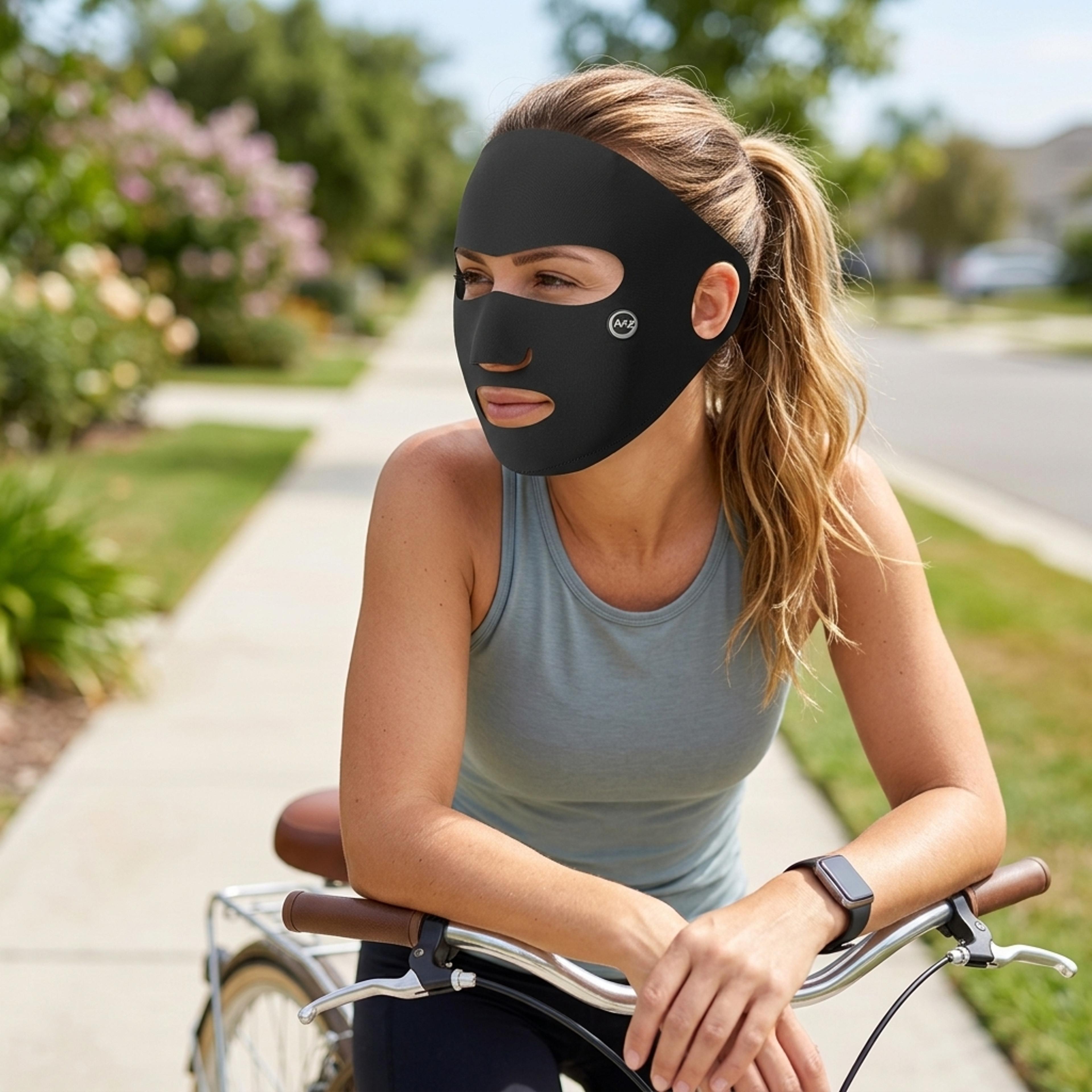 cooling ice silk uv face shield mask breathable sun protection cover