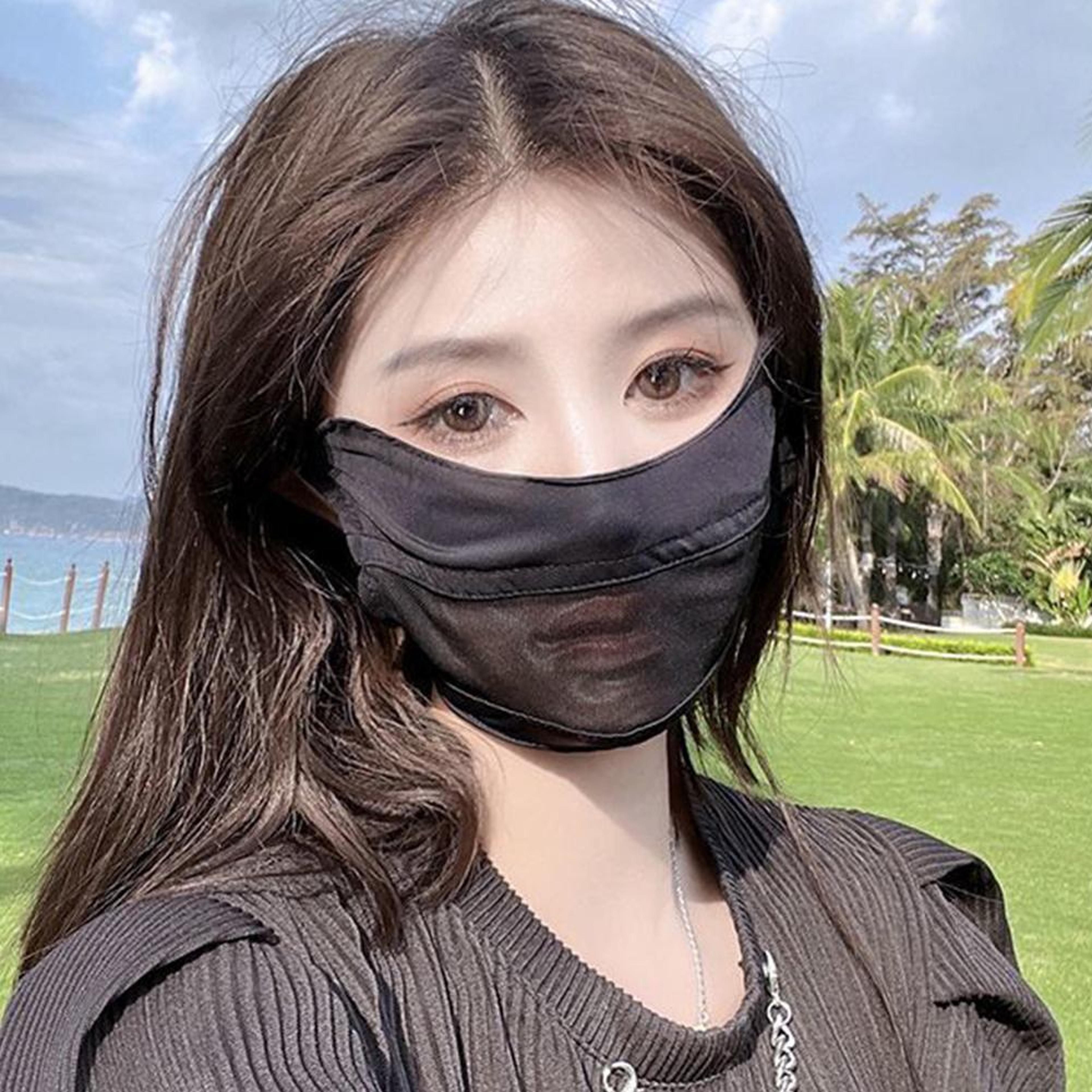 ice silk uv protection face scarf mask for golf, cycling & outdoor sports
