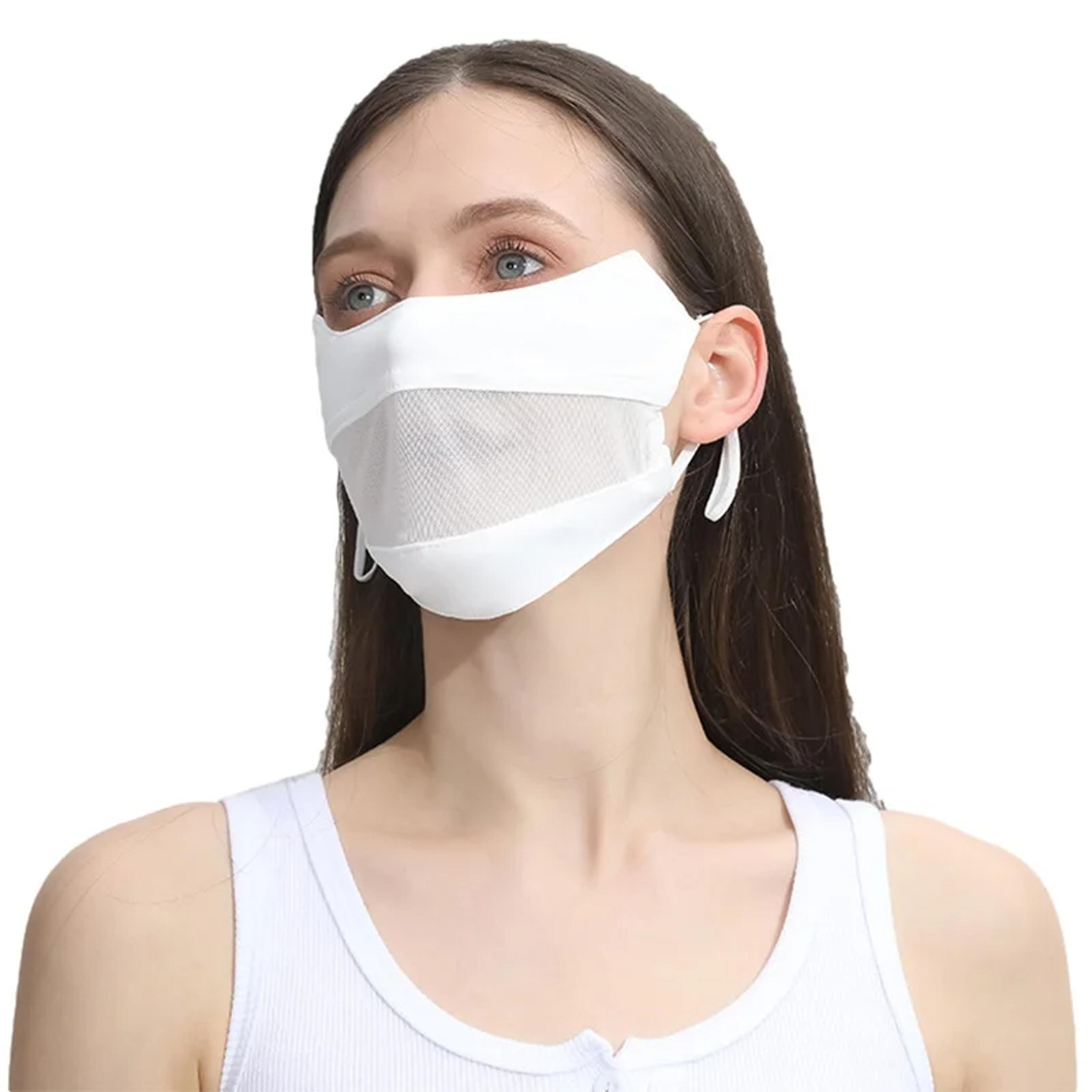 cooling ice silk uv protection face mask for outdoor sports & summer activities