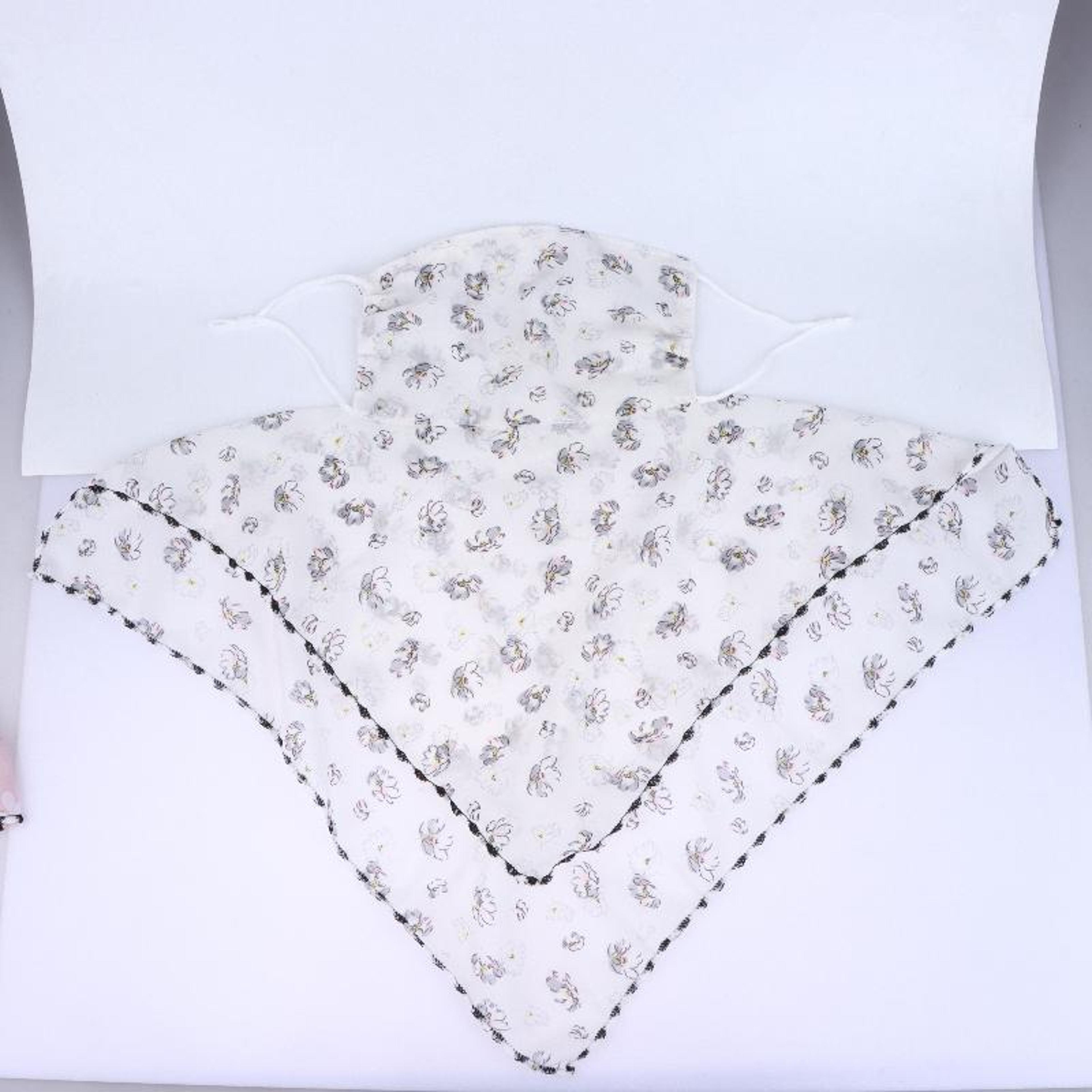 floral ice silk sun protection scarf mask for women adjustable face & neck cover