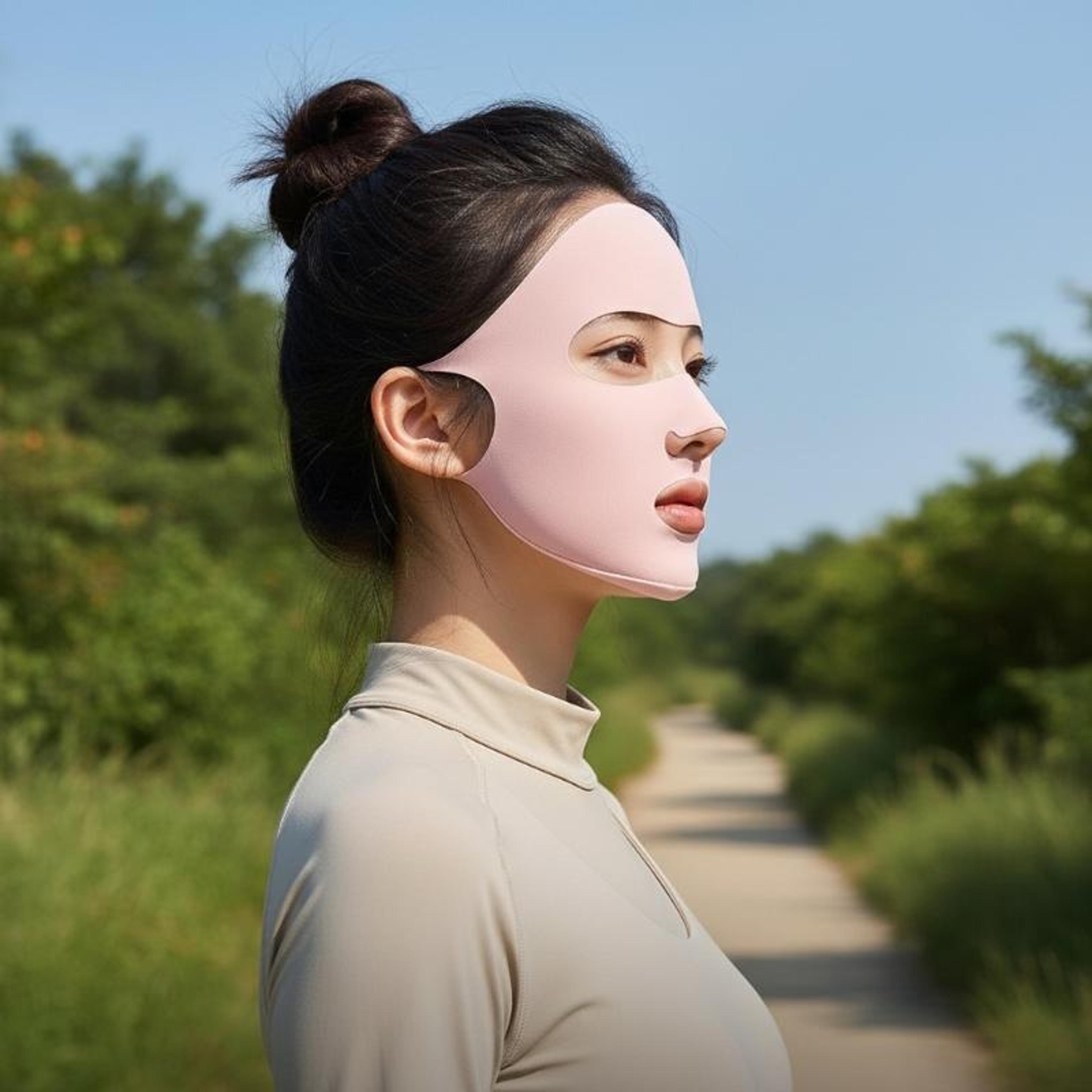 ice silk uv protection face scarf mask breathable sun shield for golf, cycling & outdoor sports
