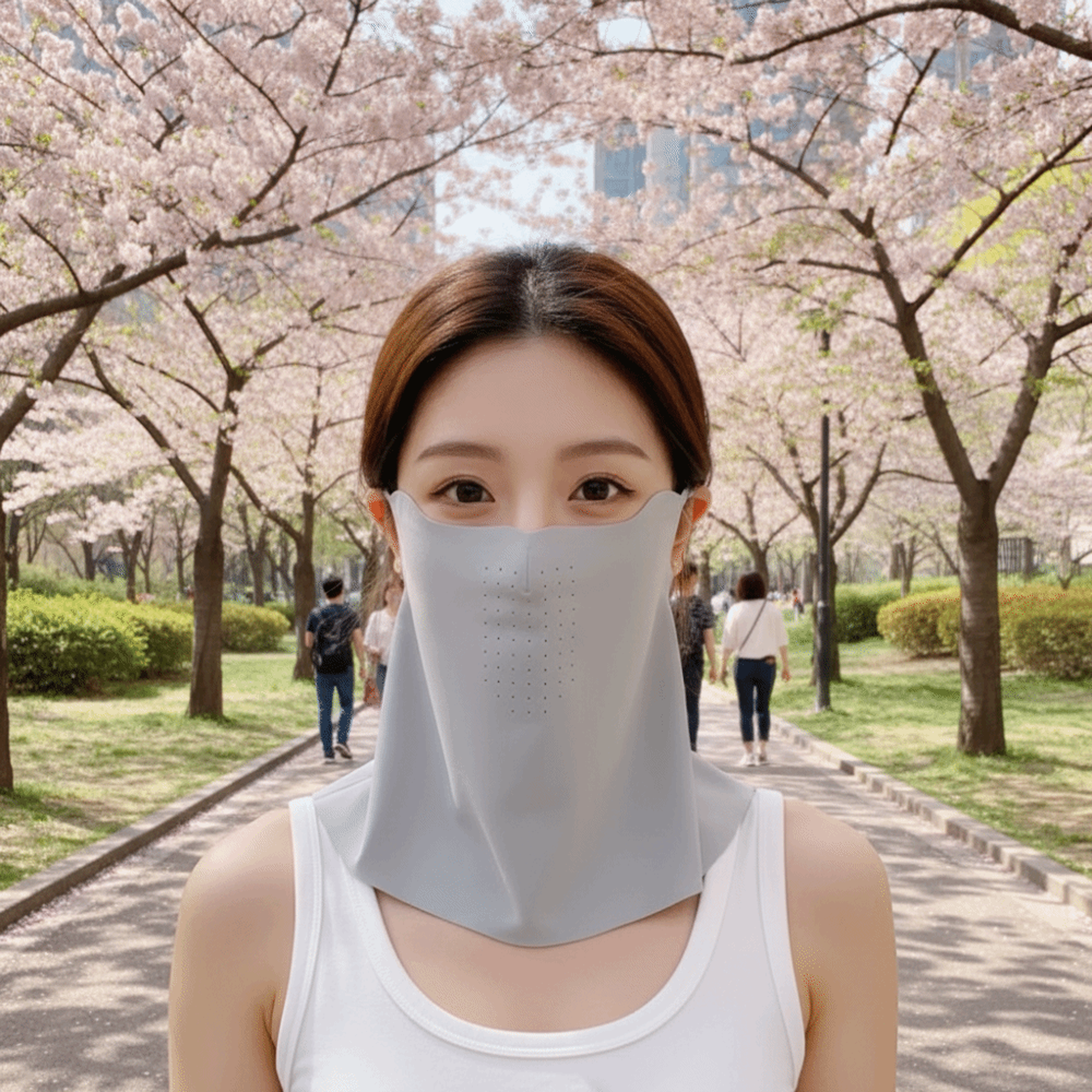 breathable cycling face shield mask with neck protection