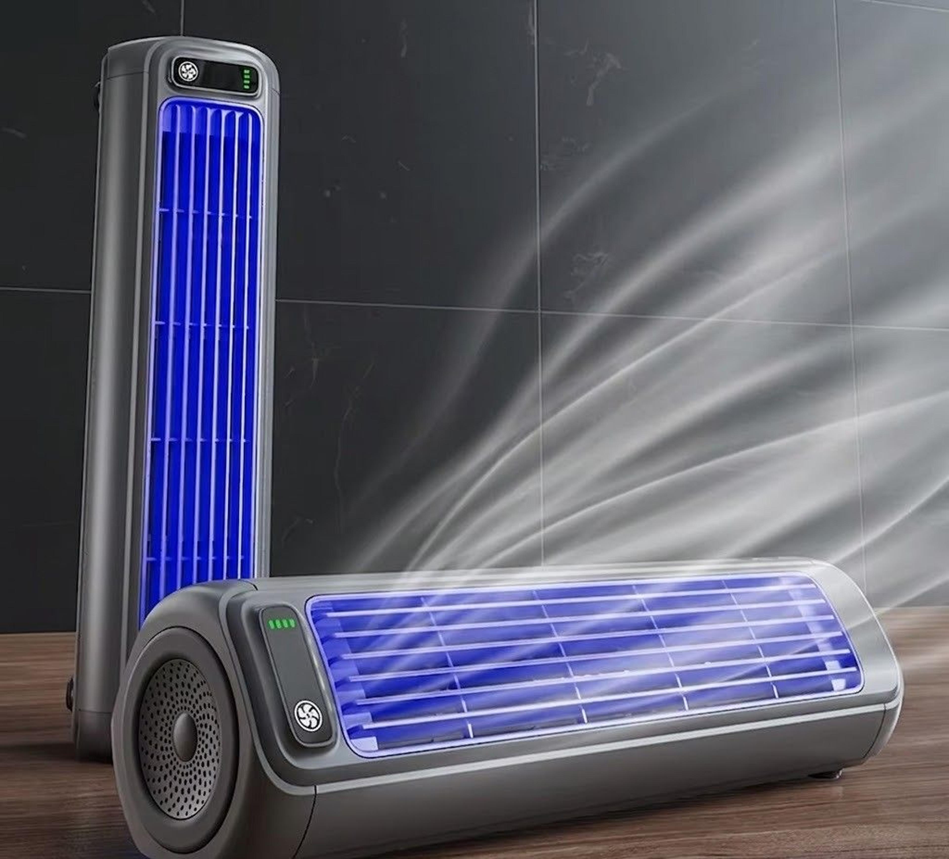 portable tower fan with wall mount & speed quiet cooling