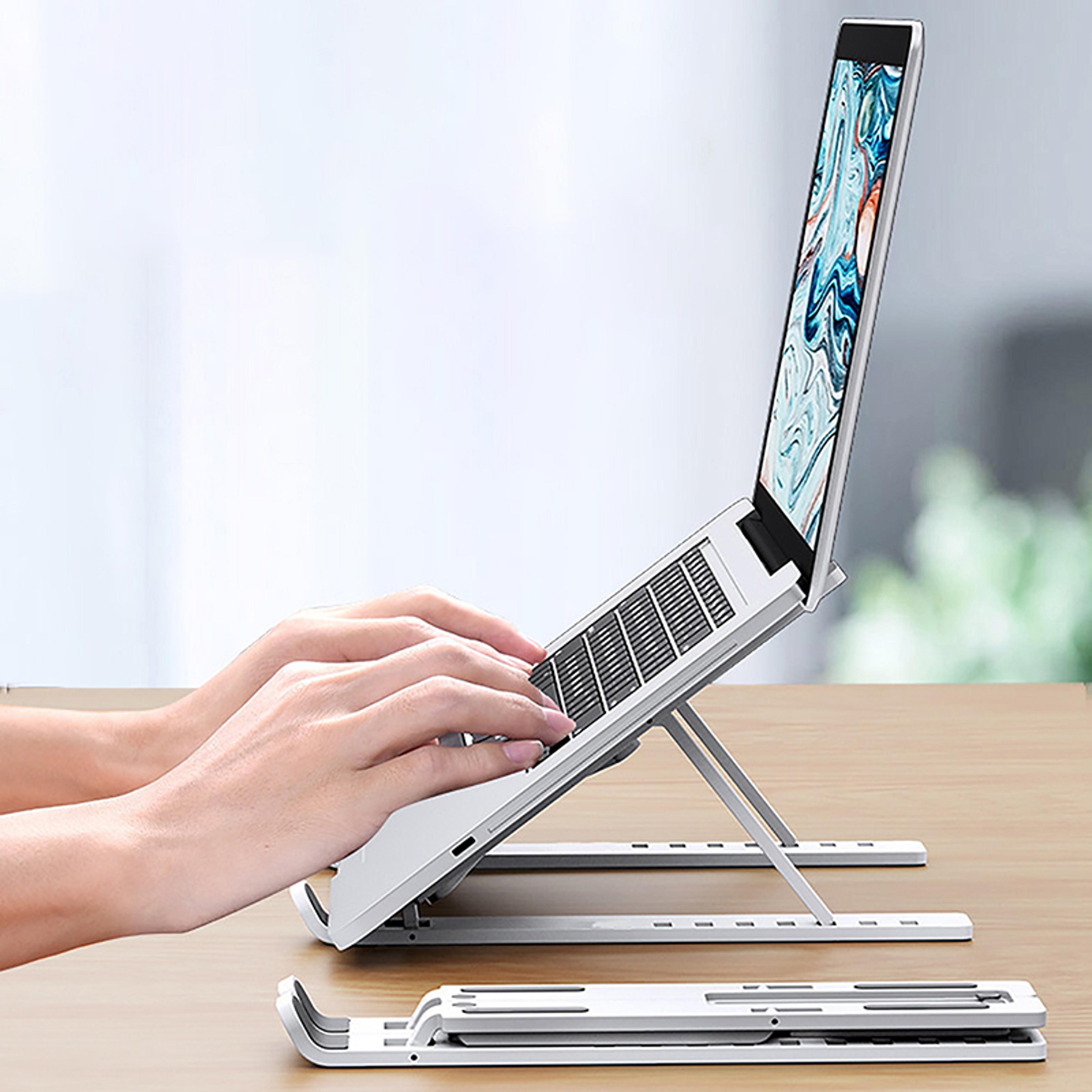 adjustable laptop stand foldable cooling riser for macbook, tablets & phones