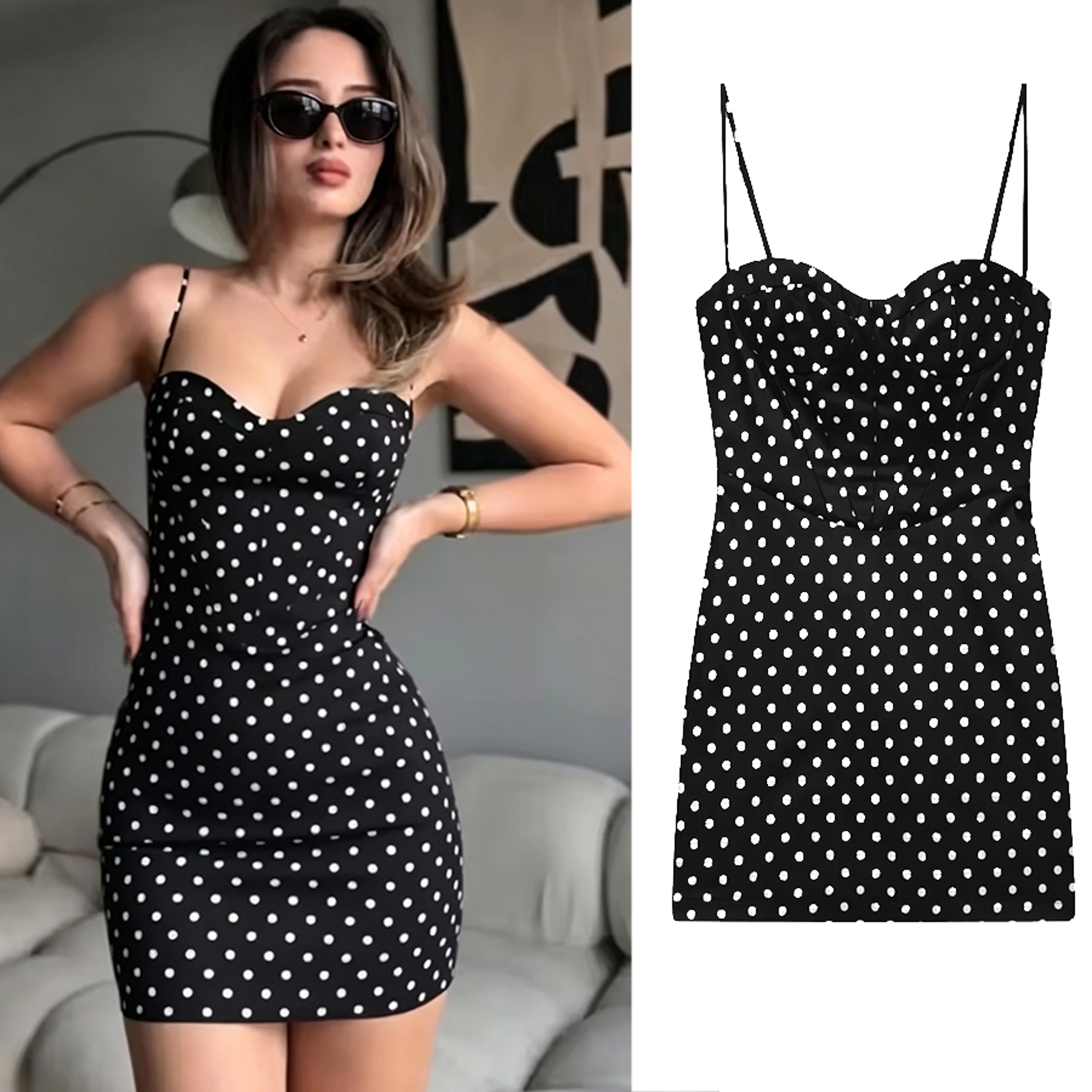 vintage charm polka dot mini dress elegant retro polka dot dress with puff sleeves & a-line fit