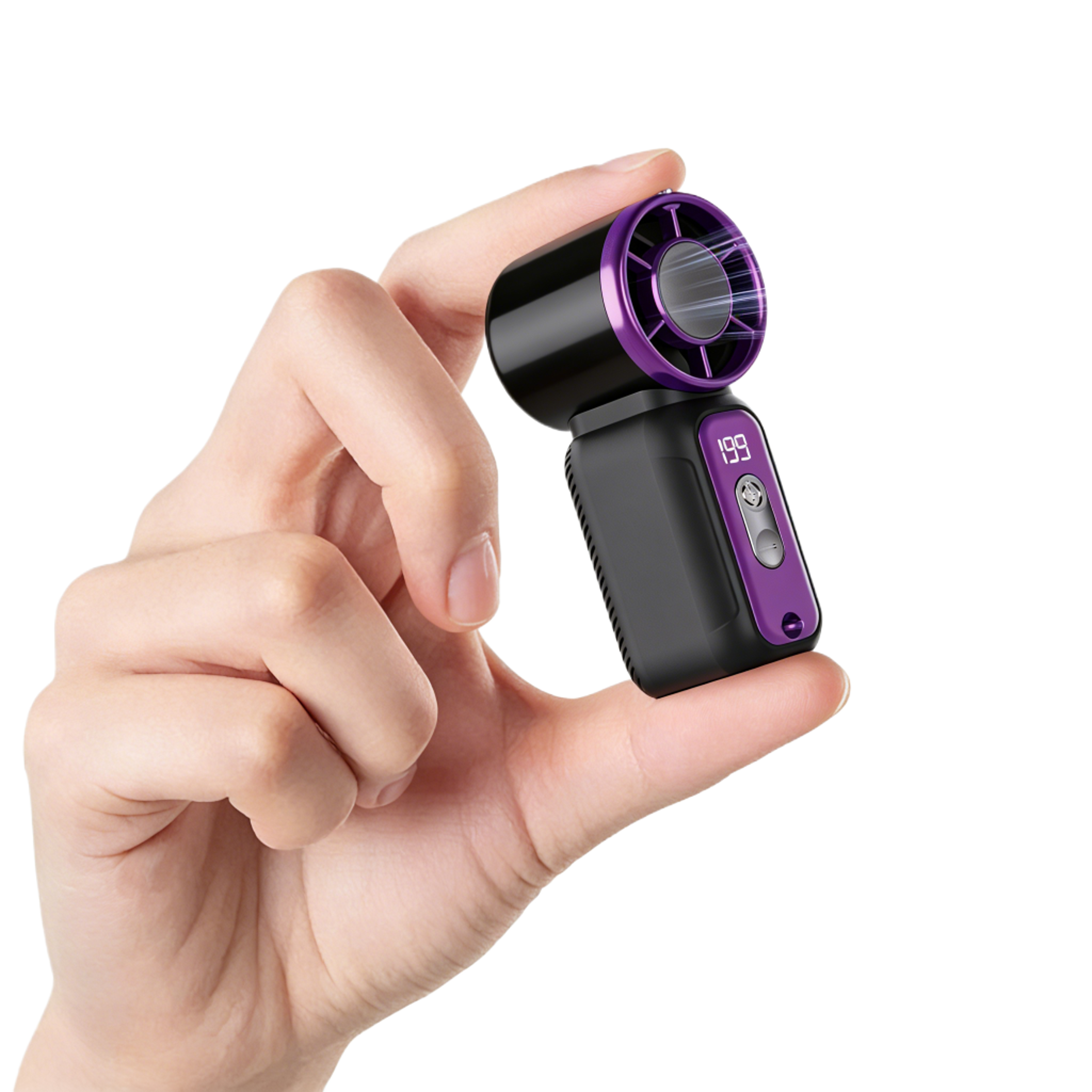 portable handheld fan with digital display