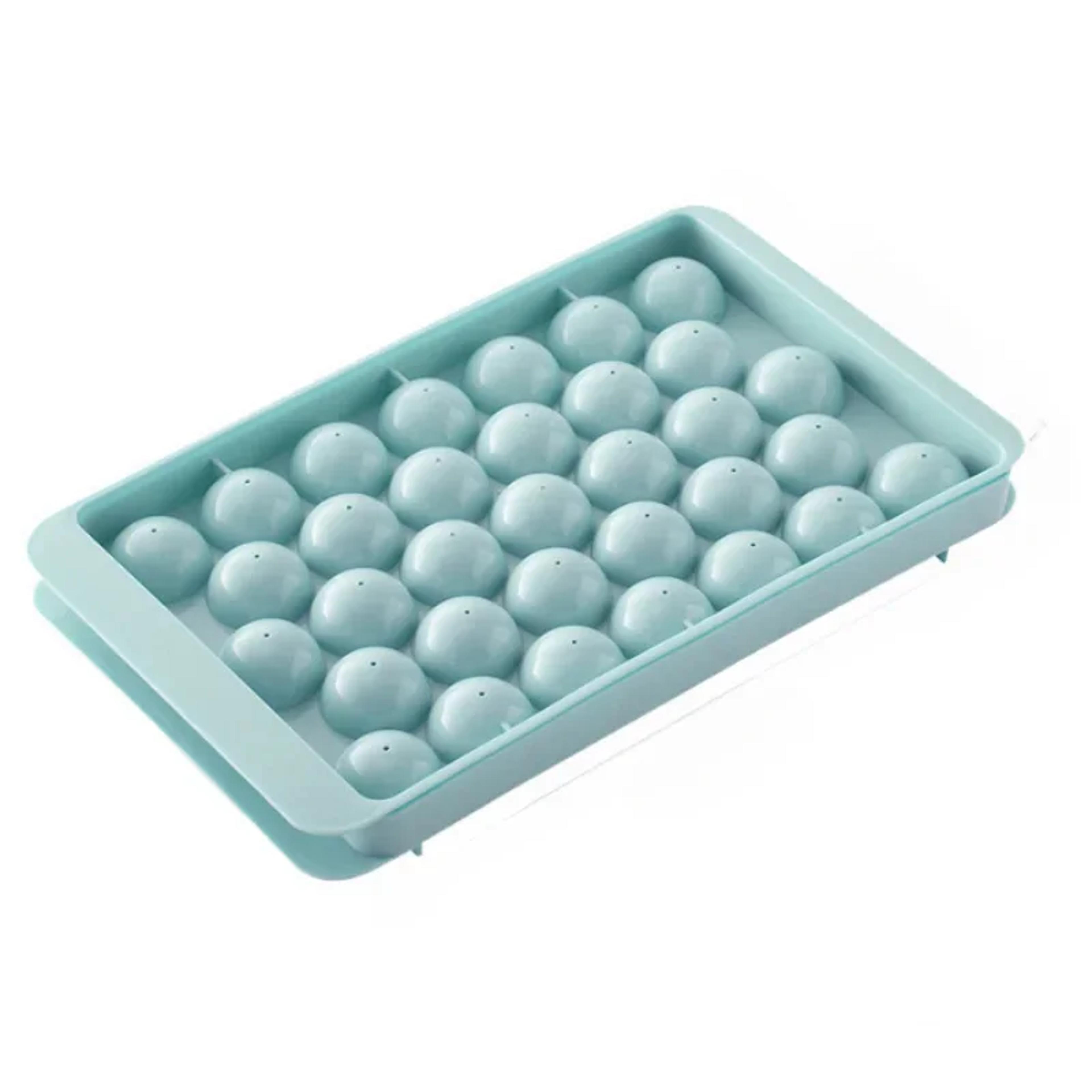 round ice ball maker mold with lid reusable ice sphere tray for drinks and frozen treats