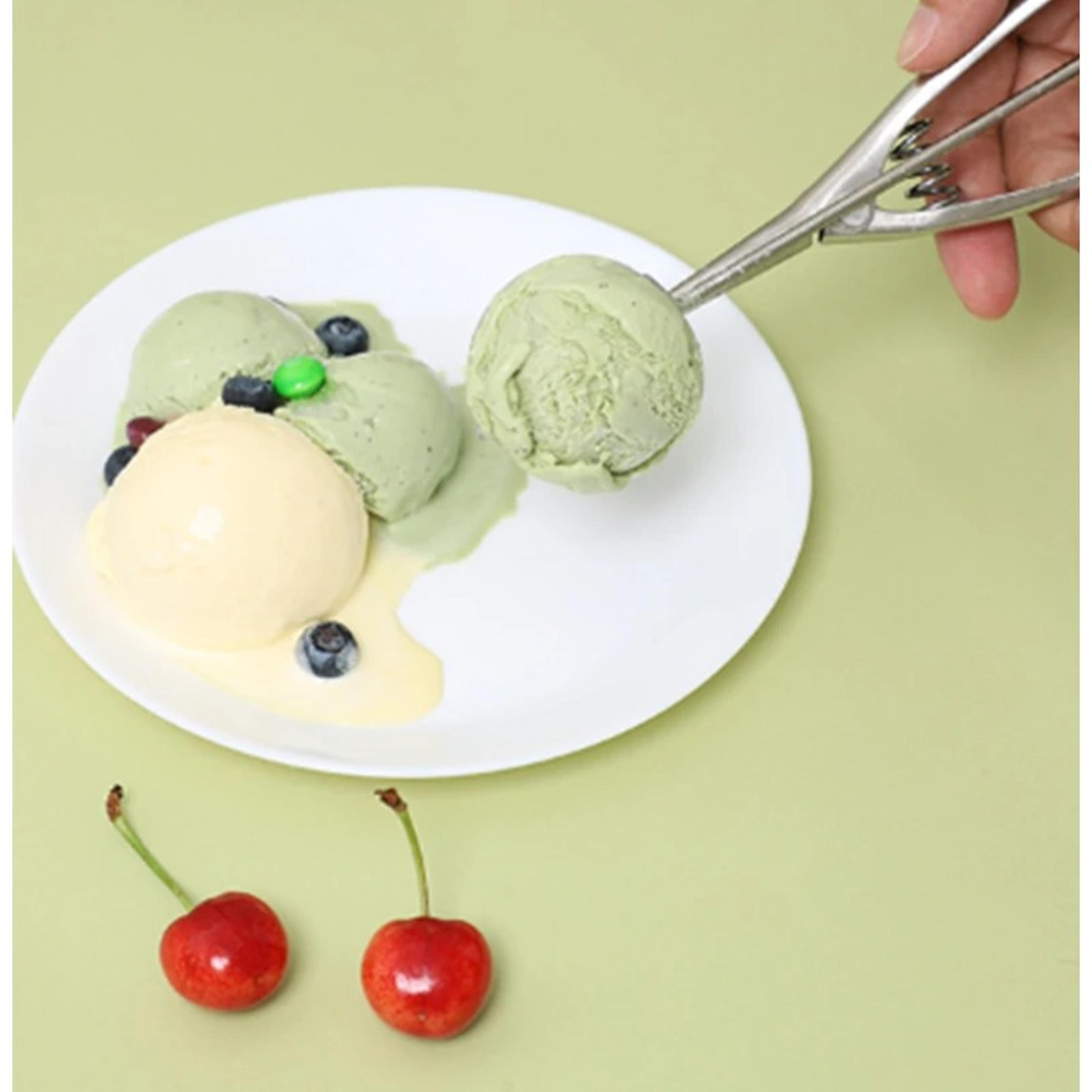 glide stainless steel ice cream scoop & dessert spoon