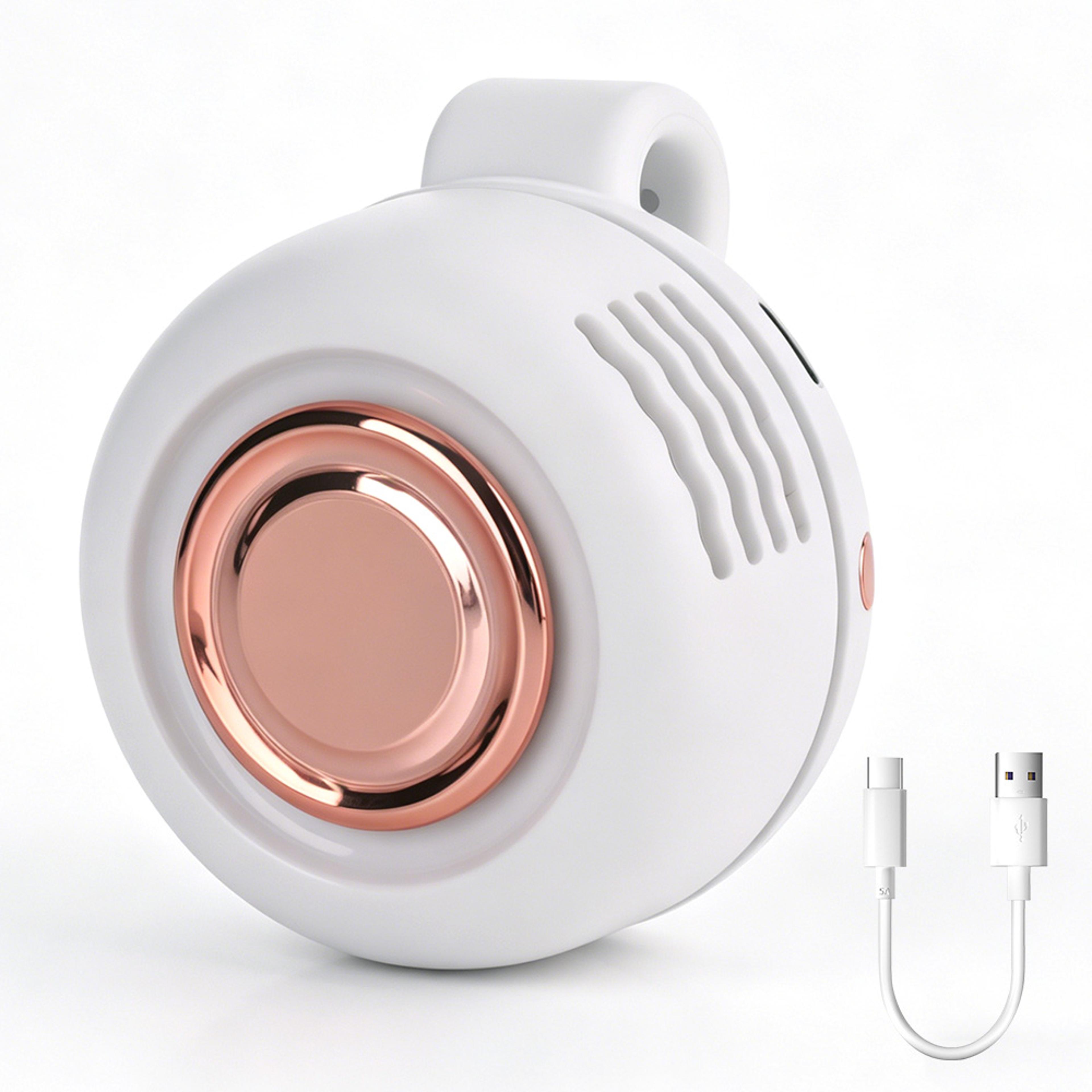 wearable portable clip fan usb rechargeable hands-free cooling fan