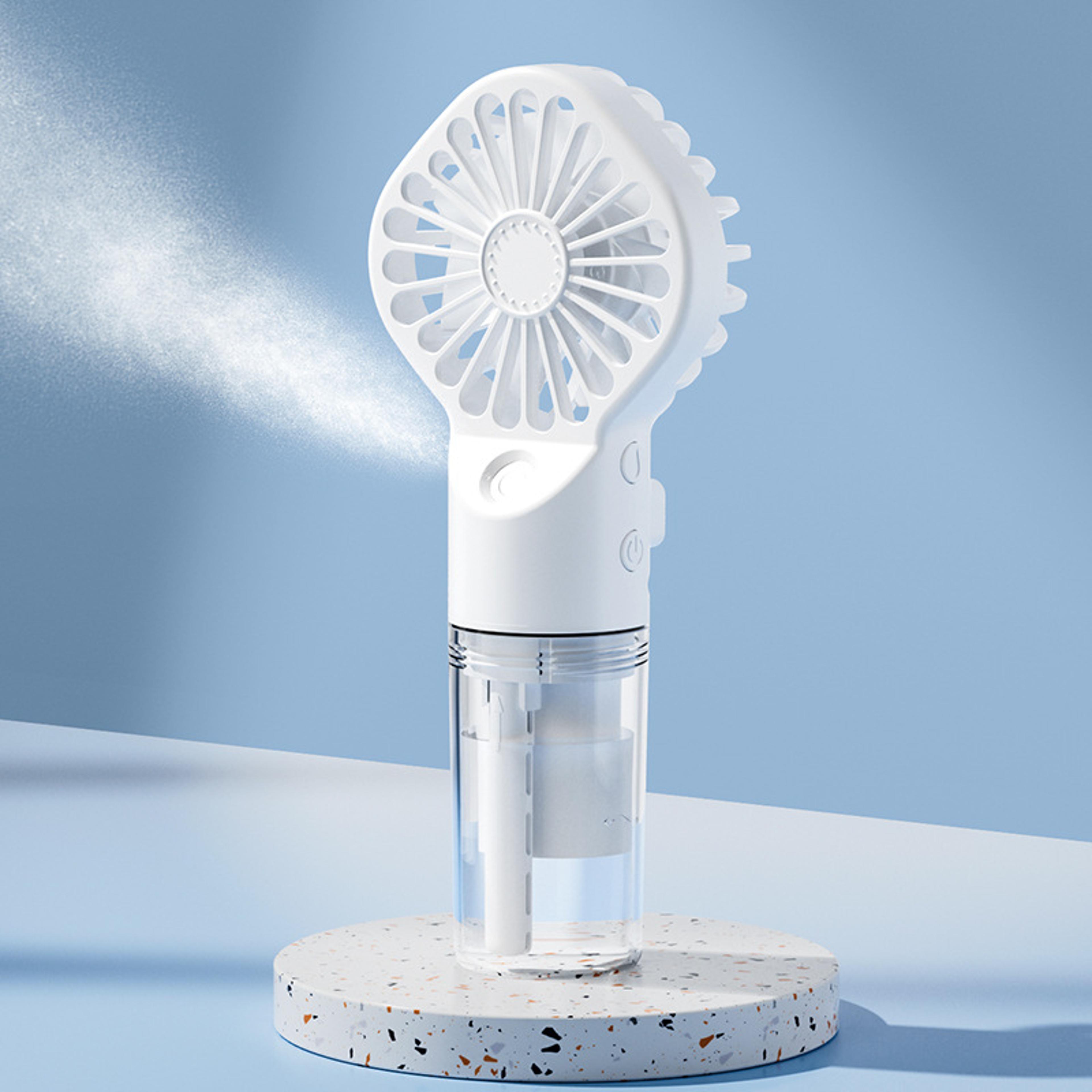 usb rechargeable handheld mist fan with portable humidifier cooling spray