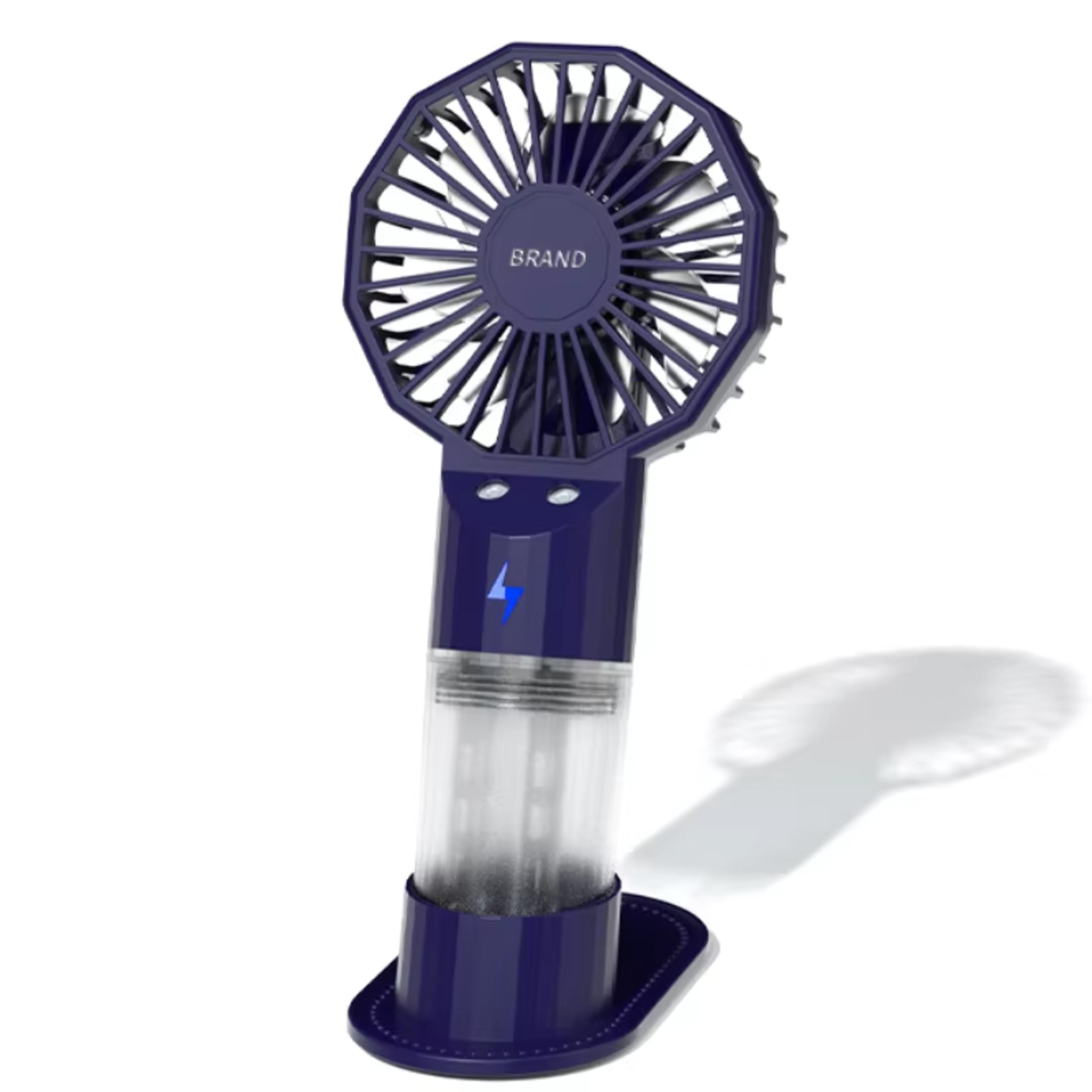 portable dual mist cooling fan usb rechargeable handheld fan