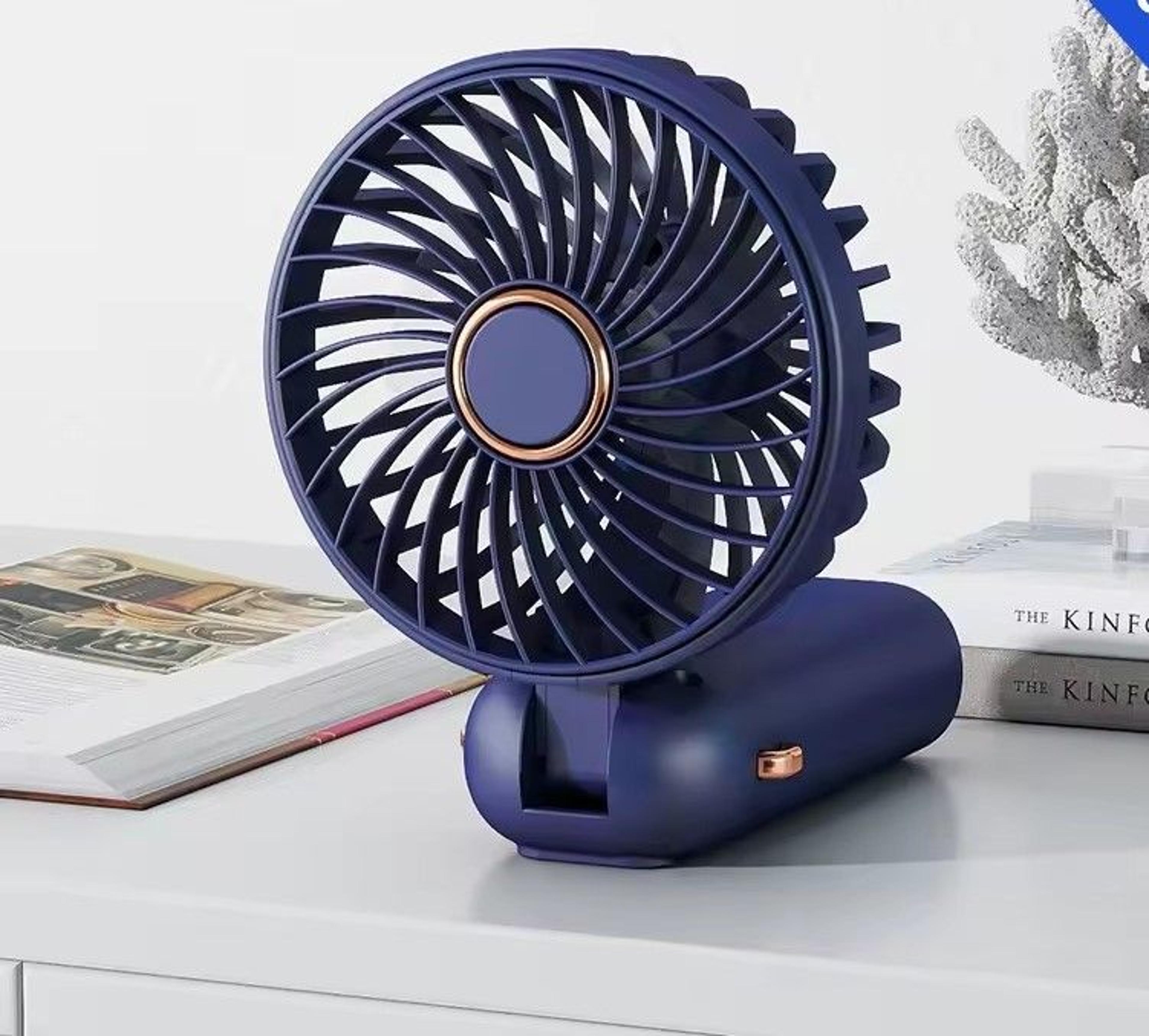 portable mini fan with led light usb rechargeable handheld desk fan