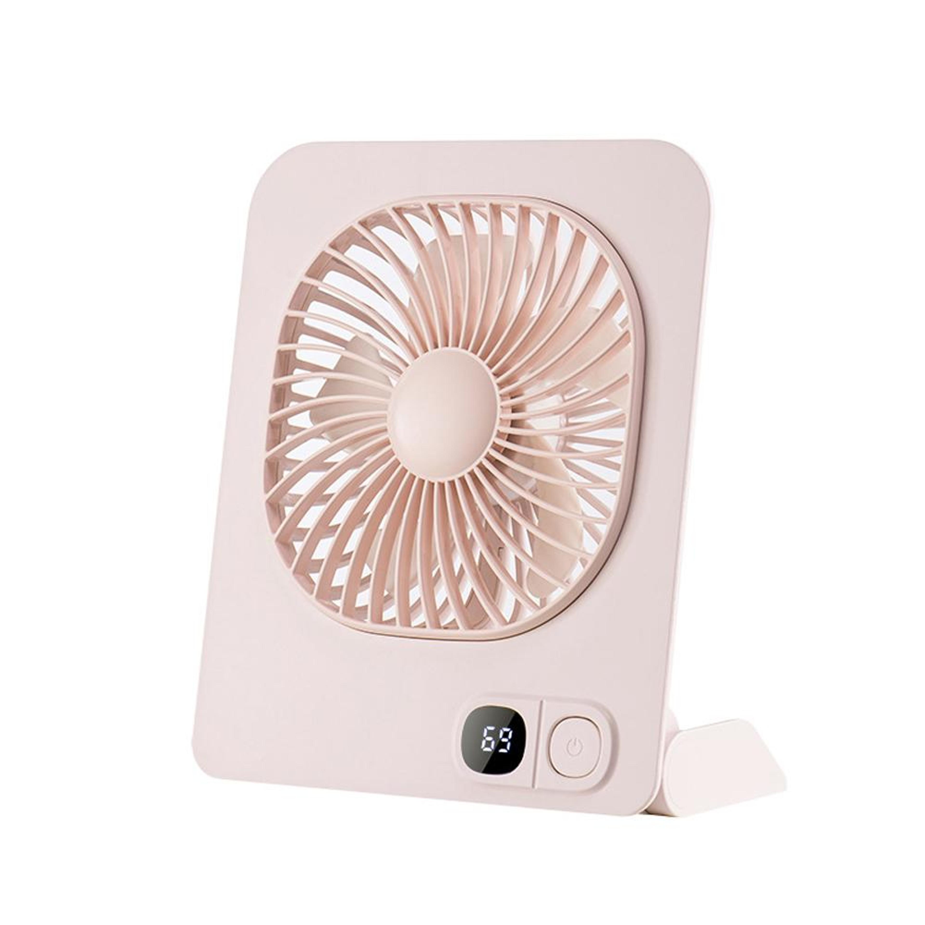 magnetic foldable portable desk fan with digital display & usb rechargeable battery