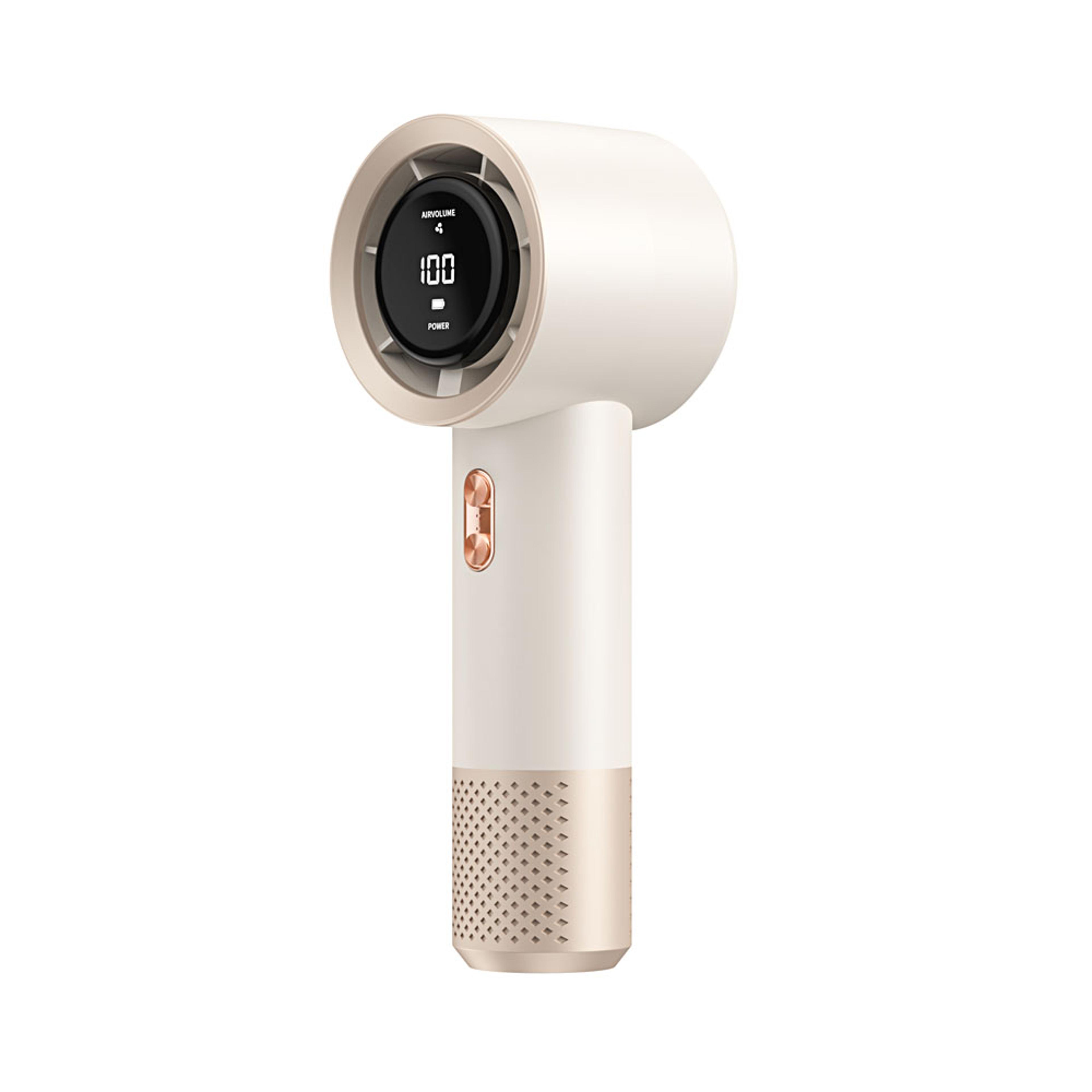rechargeable portable handheld fan with led display & battery