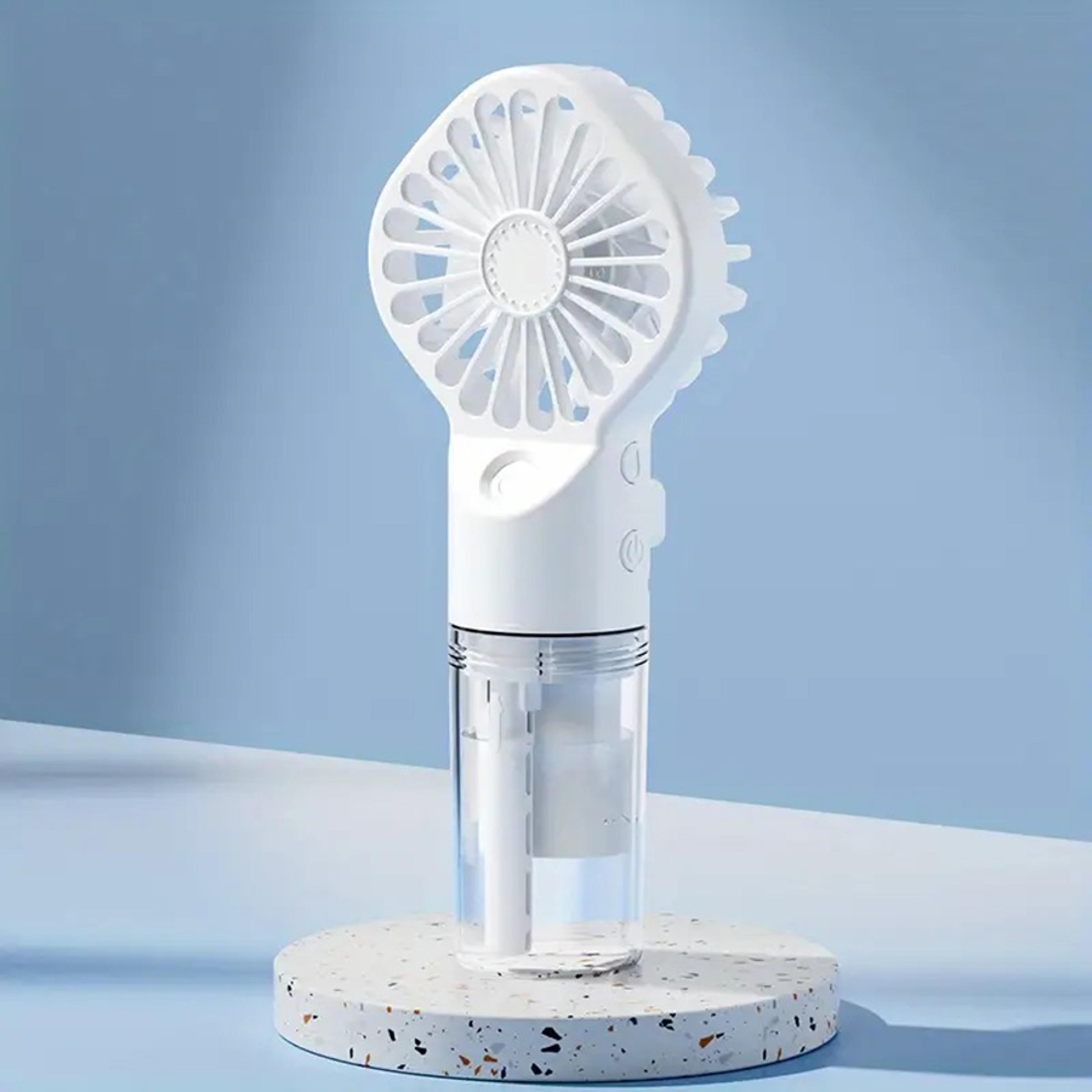 portable handheld misting fan usb rechargeable personal cooling fan for travel & outdoors