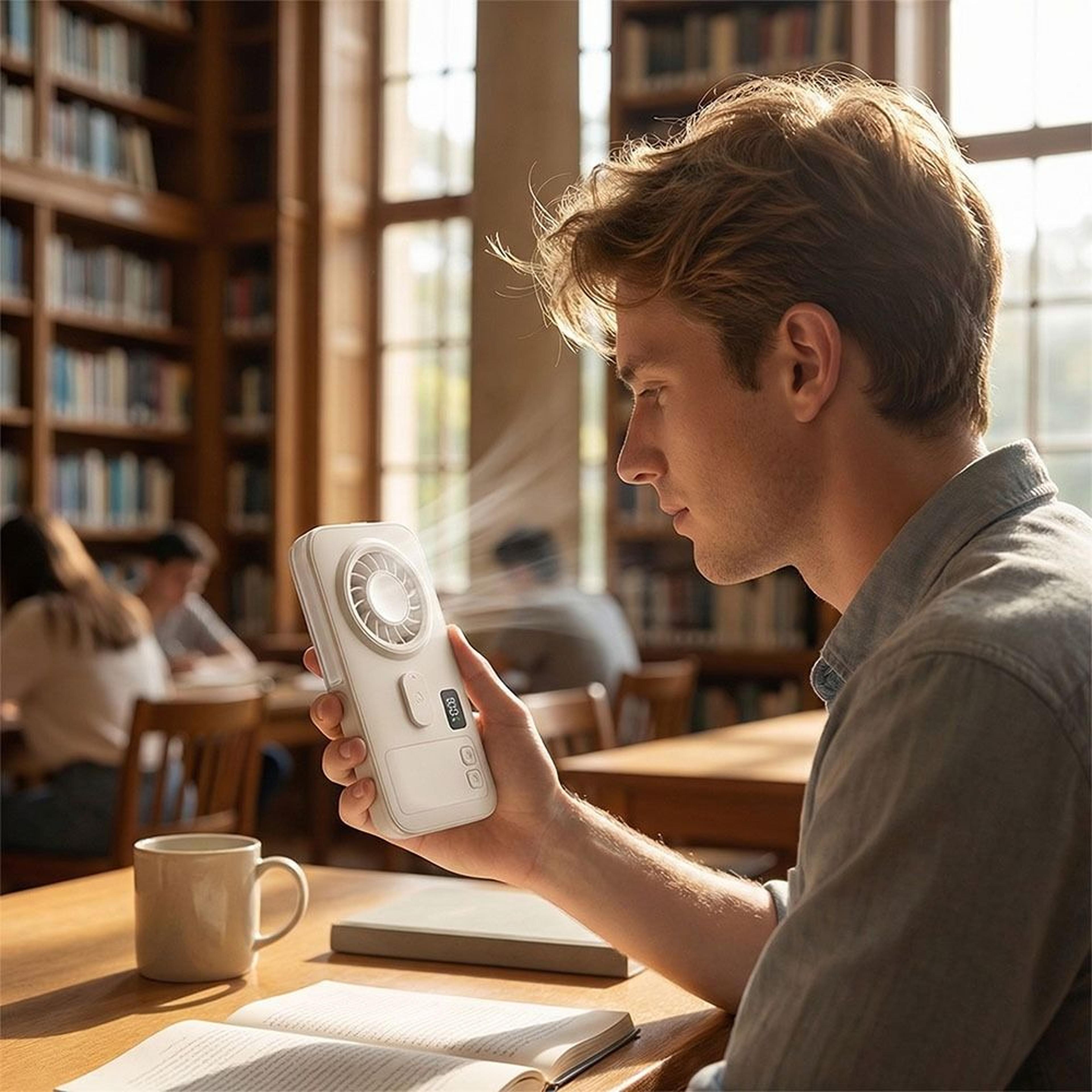 portable cooling mist fan usb rechargeable handheld fan